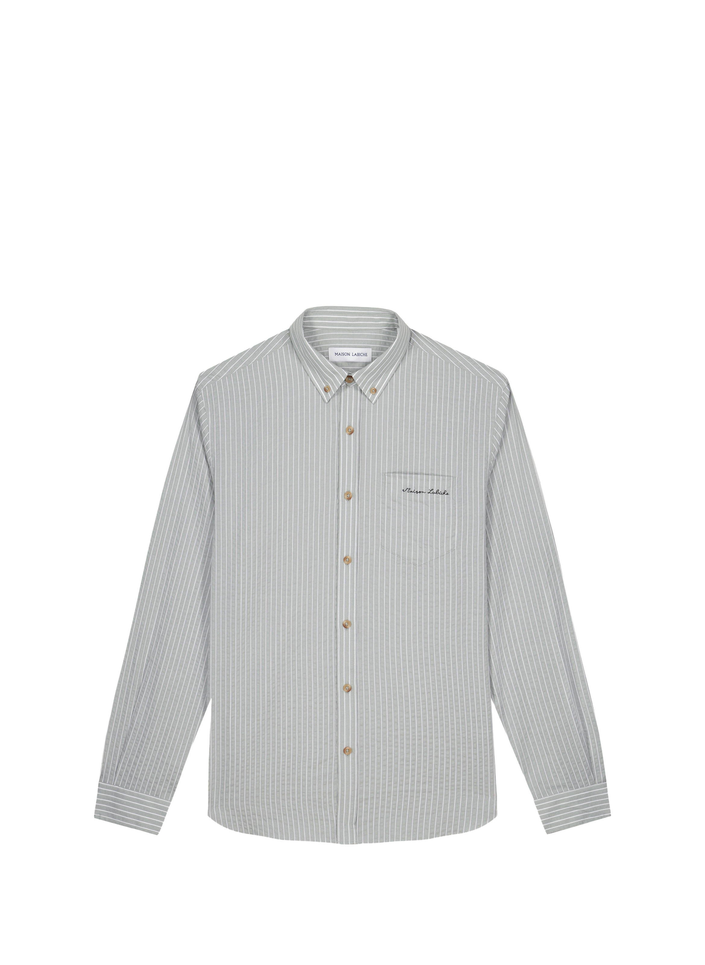 Chemise Bonne Graine rayée en coton MAISON LABICHE Beige