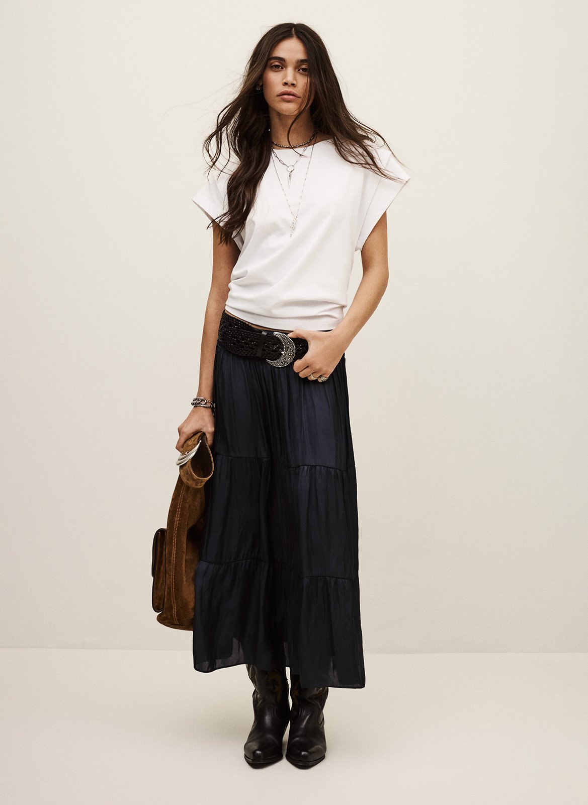 Jupe longue camyla BA&SH Bleu