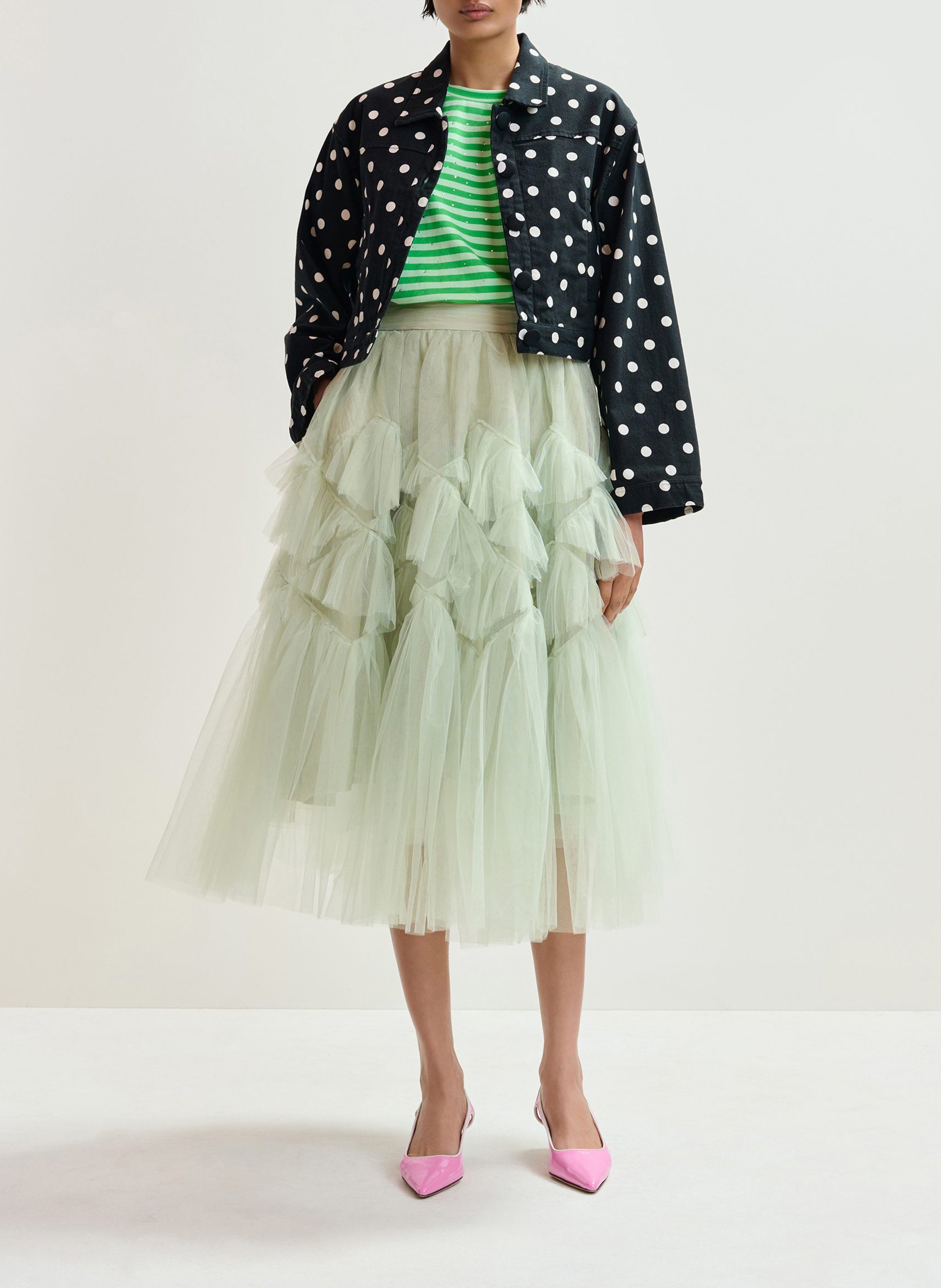 Tee-shirt oversize rayé à strass Joste ESSENTIEL ANTWERP Bleu