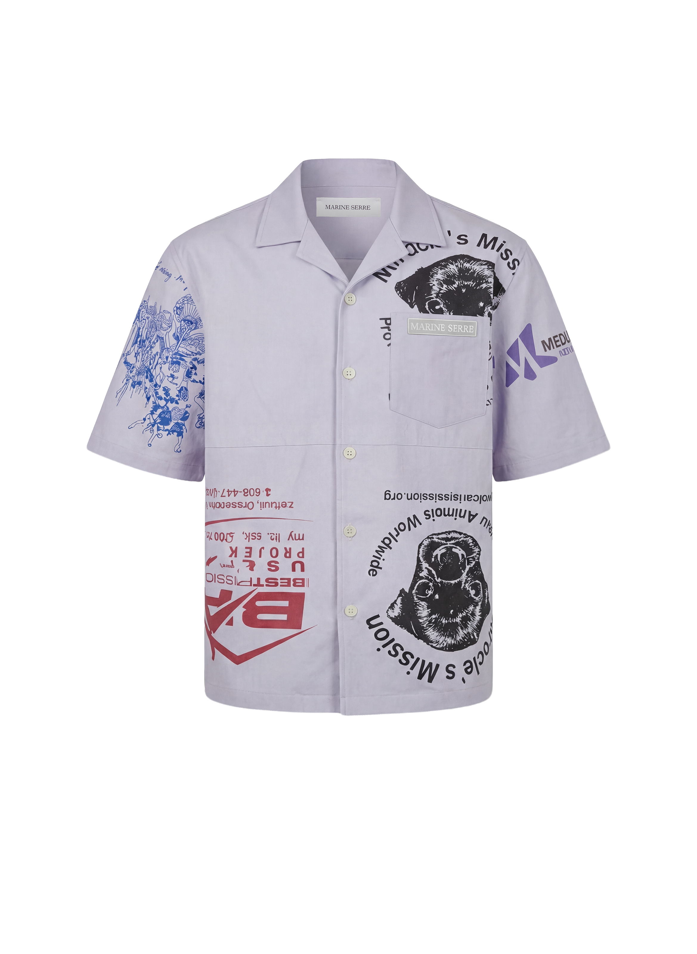 Sacs cabas scout upcyclés chemise bowling pe unisexe MARINE SERRE Vert