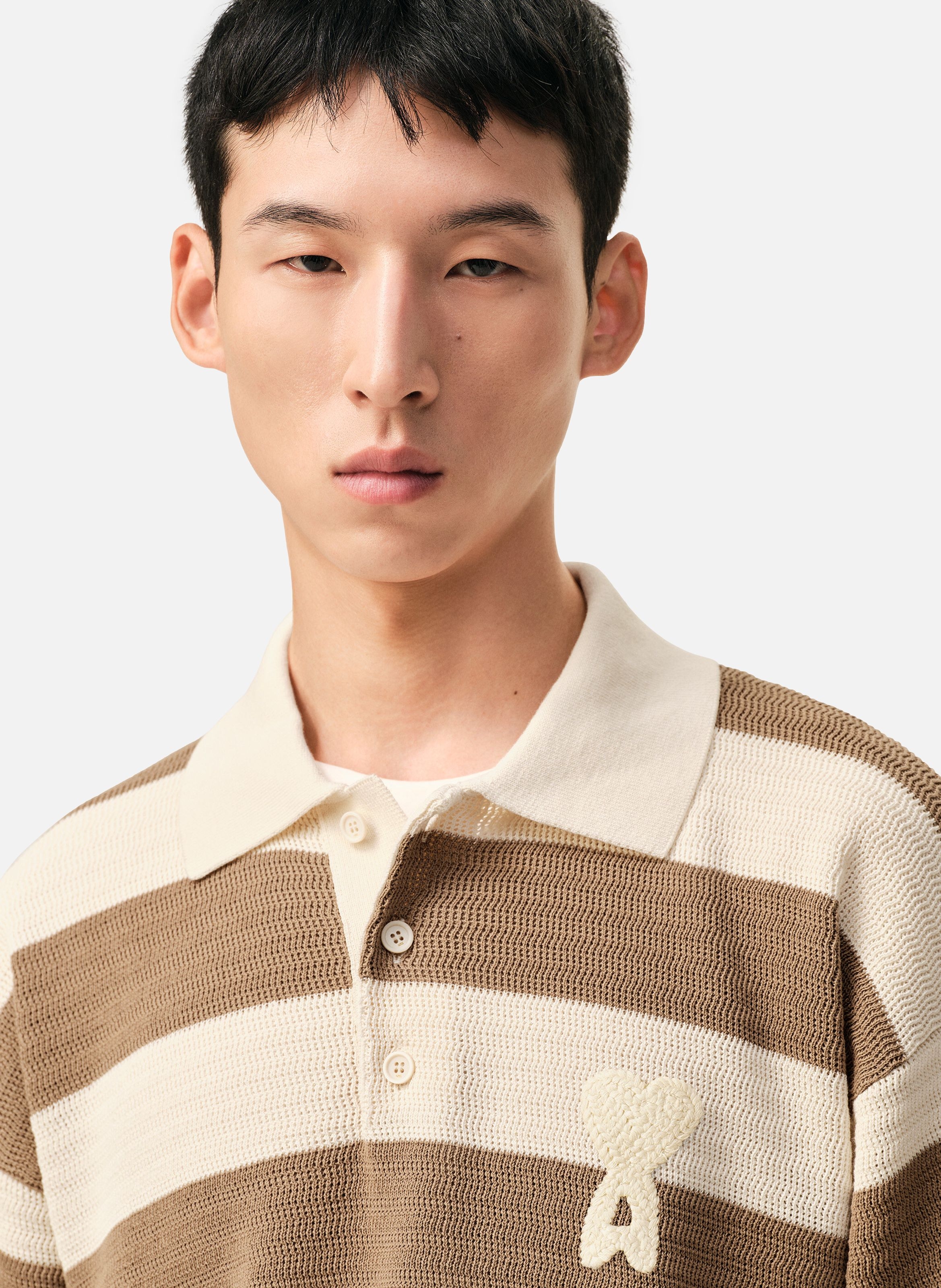 Polo ami de coeur en coton AMI PARIS Multicolore