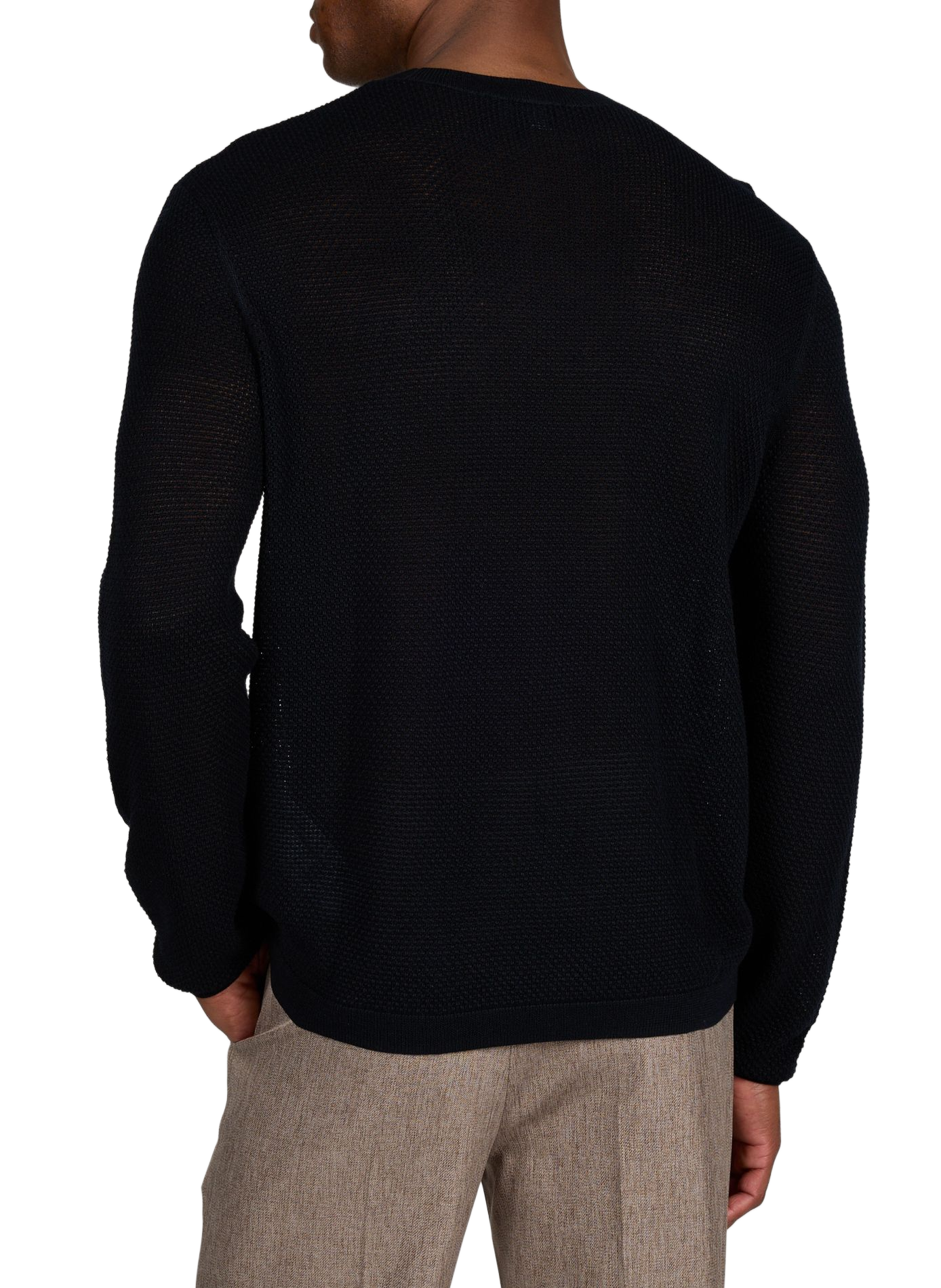 Maglione a maglia girocollo EMPORIO ARMANI Blu