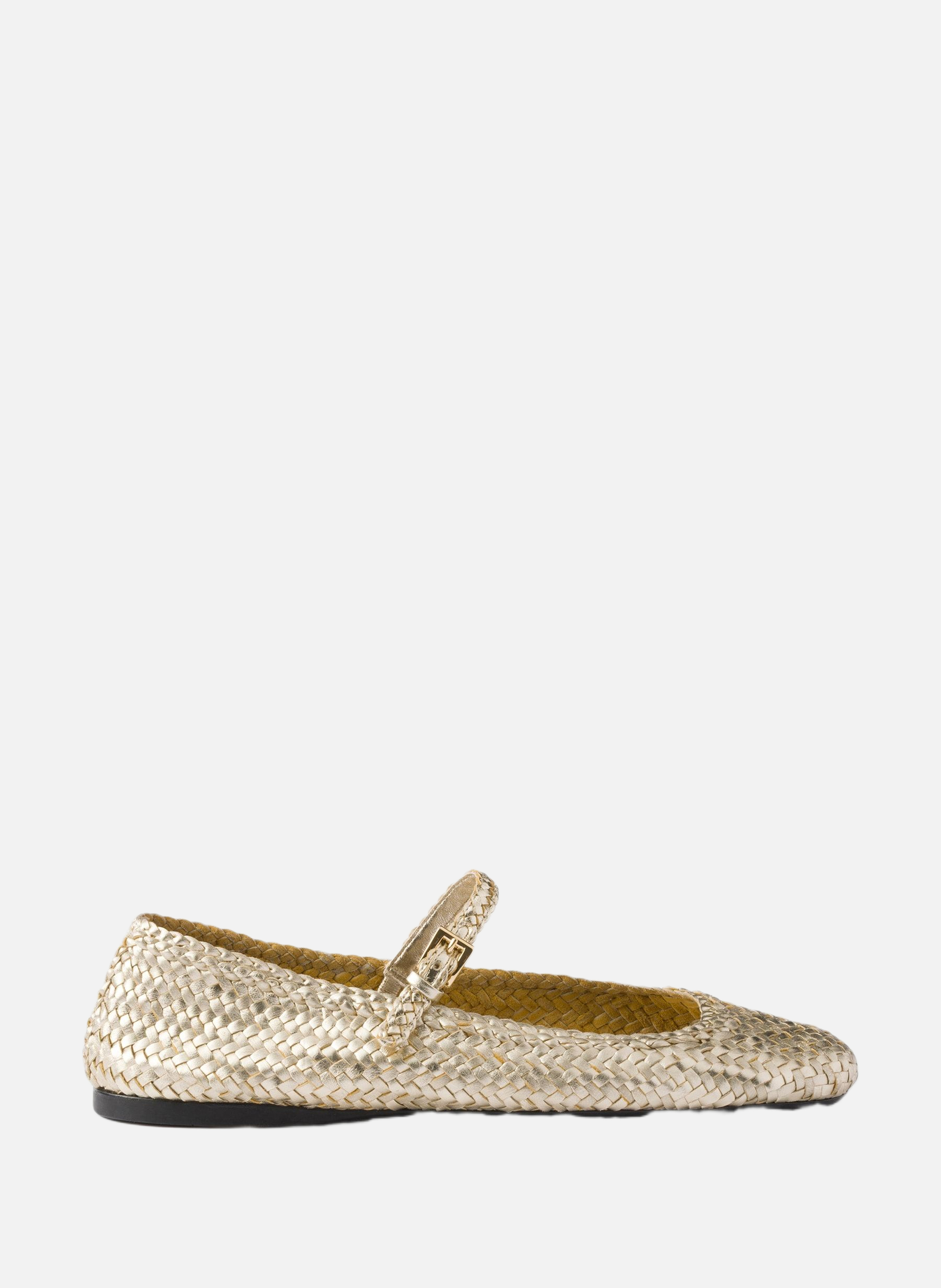 Ballerines en cuir PRADA Argent