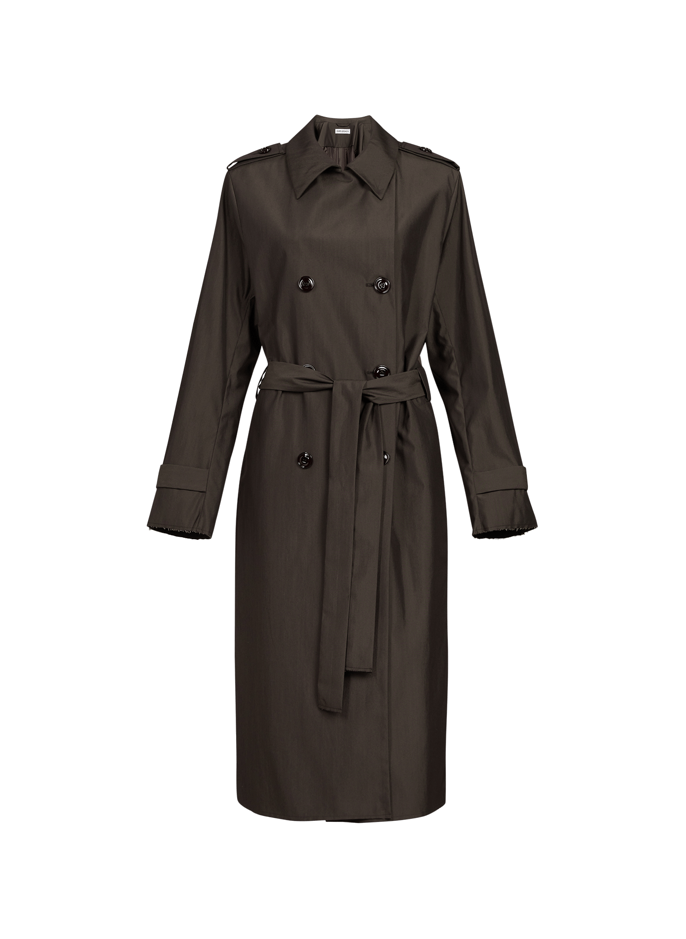 Gabardina de doble abotonadura de lana mezclada OUR LEGACY Marrón