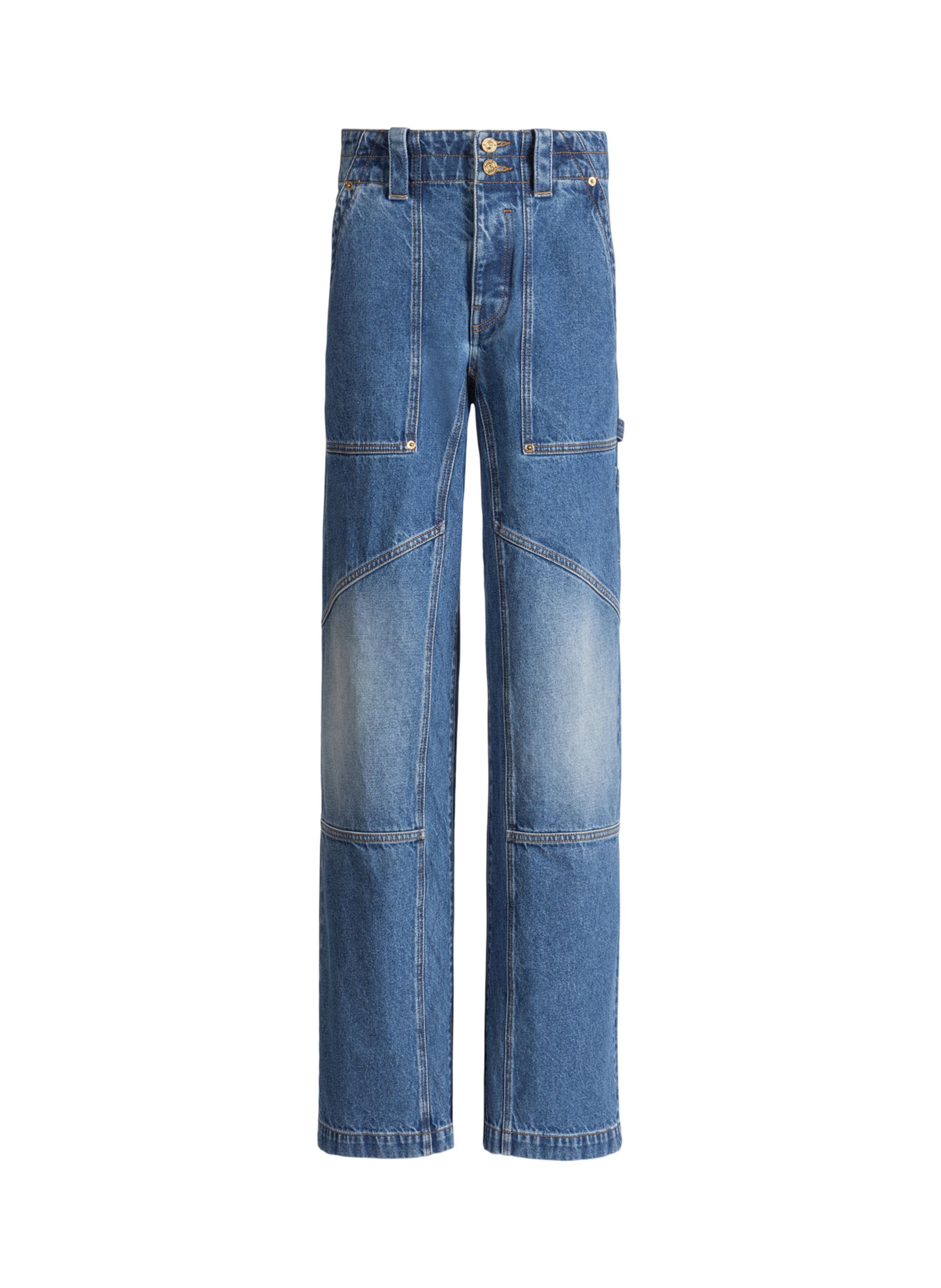 Jean carpenter en denim délavé blue BALMAIN Bleu