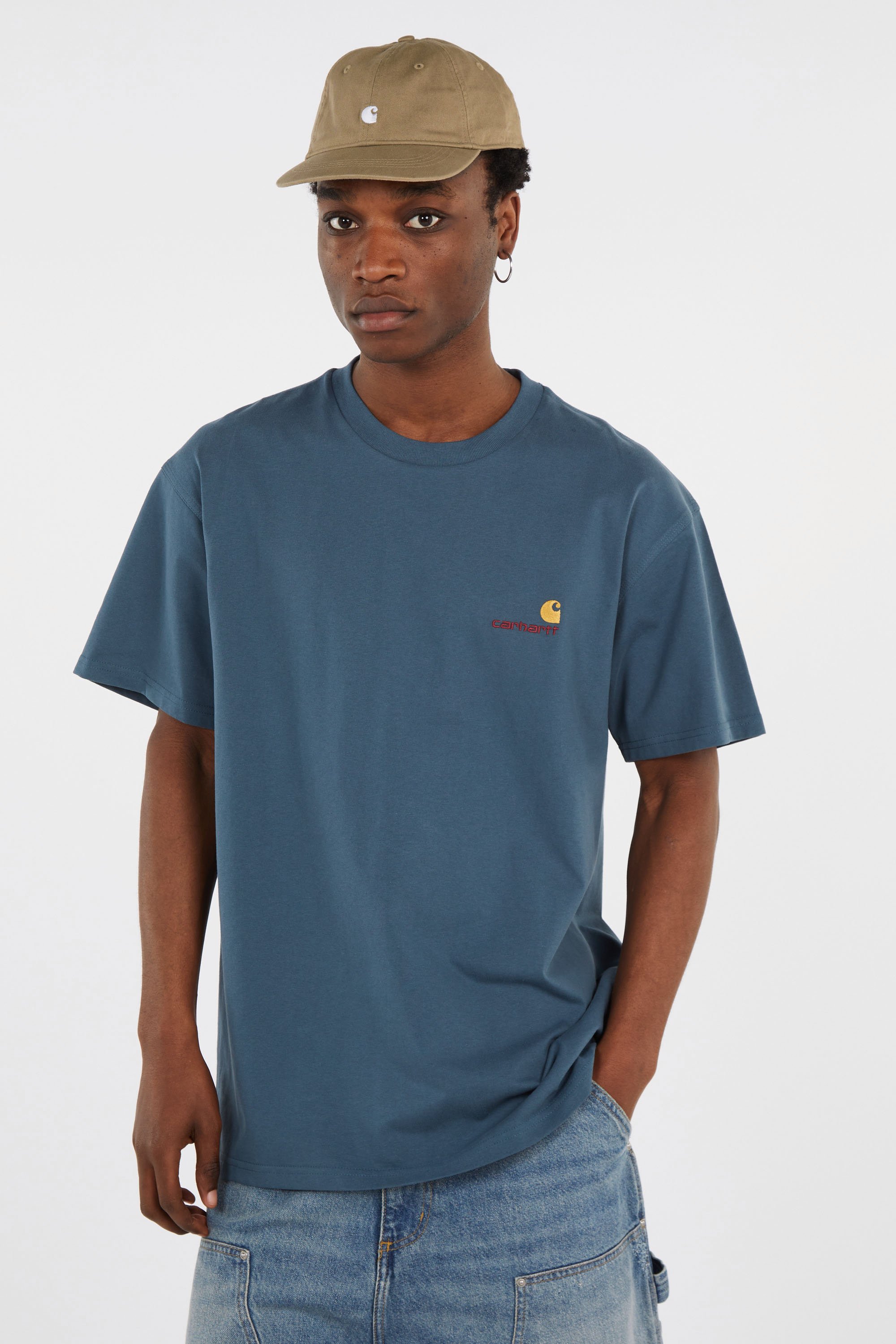 T-shirt american script CARHARTT WIP Bleu