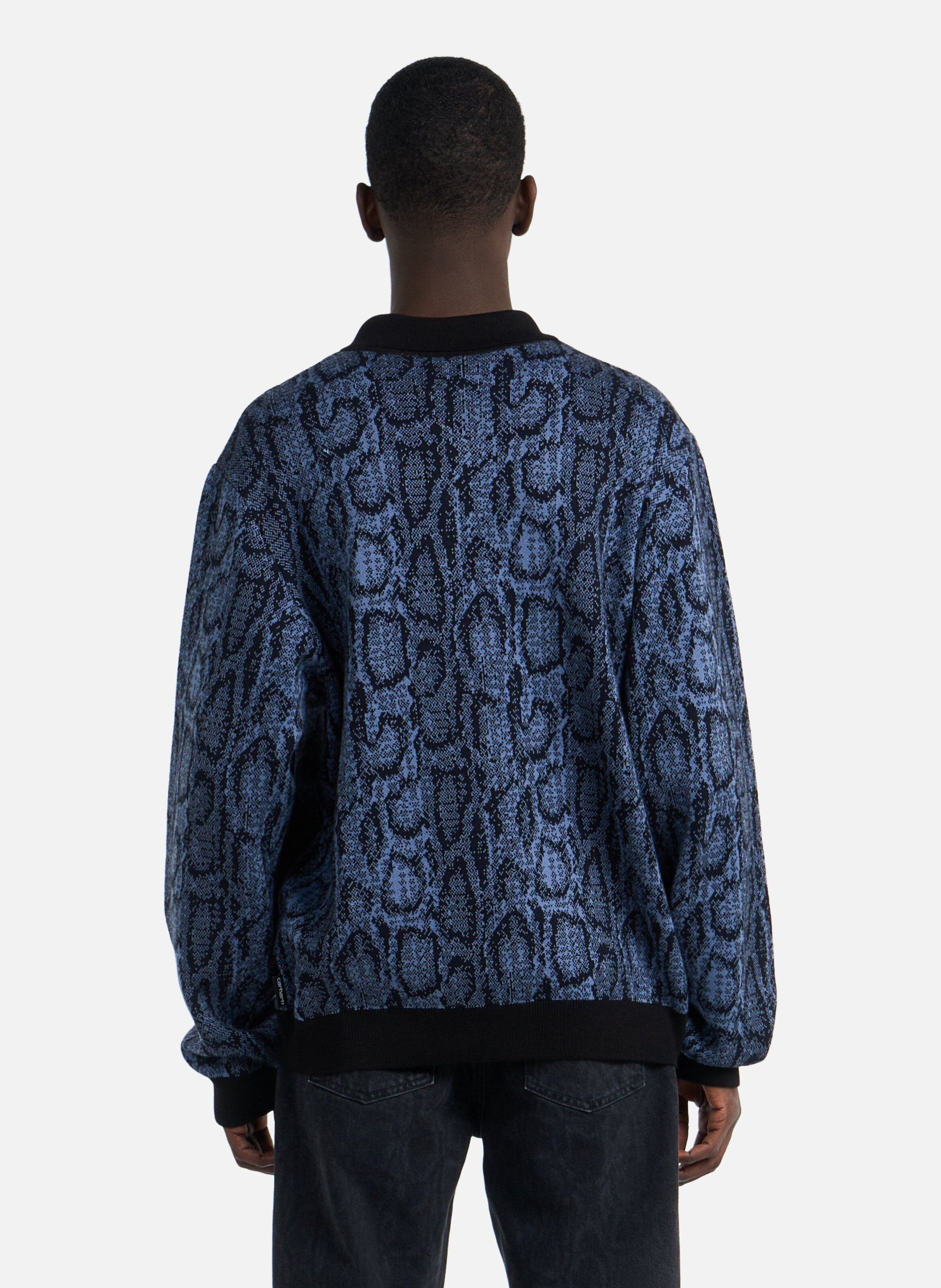 Polo l/s snake polo CARHARTT WIP Bleu