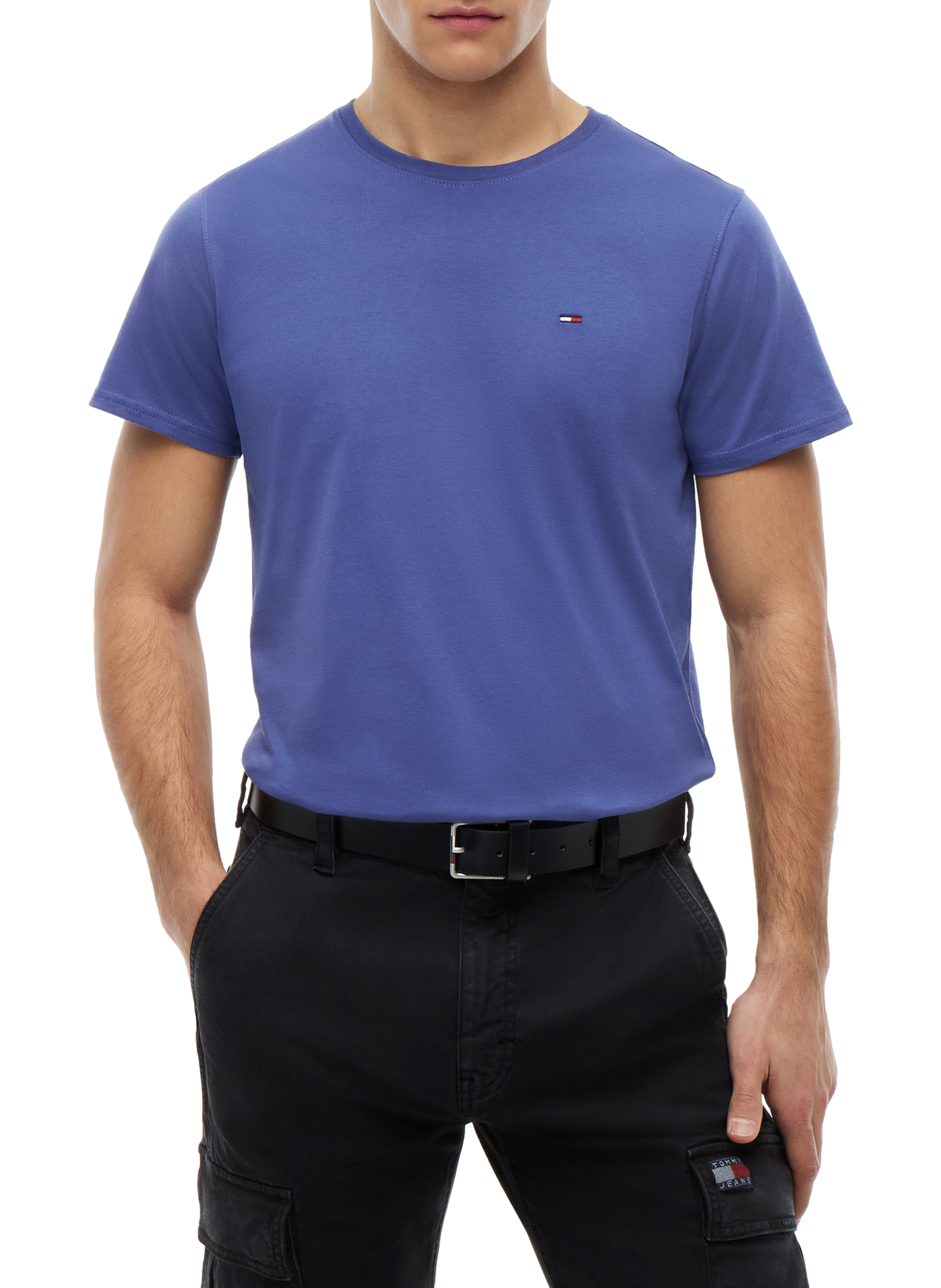 Straight-fit organic cotton T-shirt TOMMY HILFIGER Blue