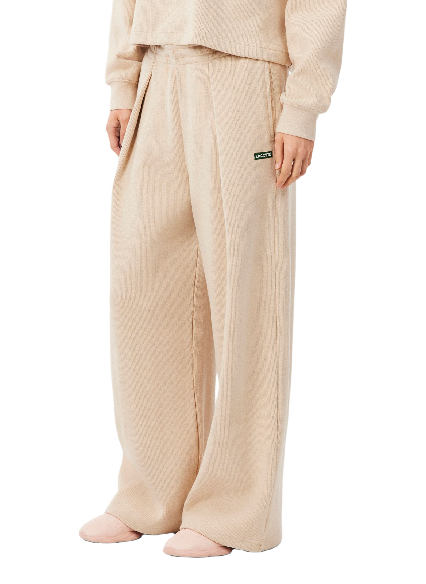 Weite Hose aus Baumwollmischung LACOSTE Beige