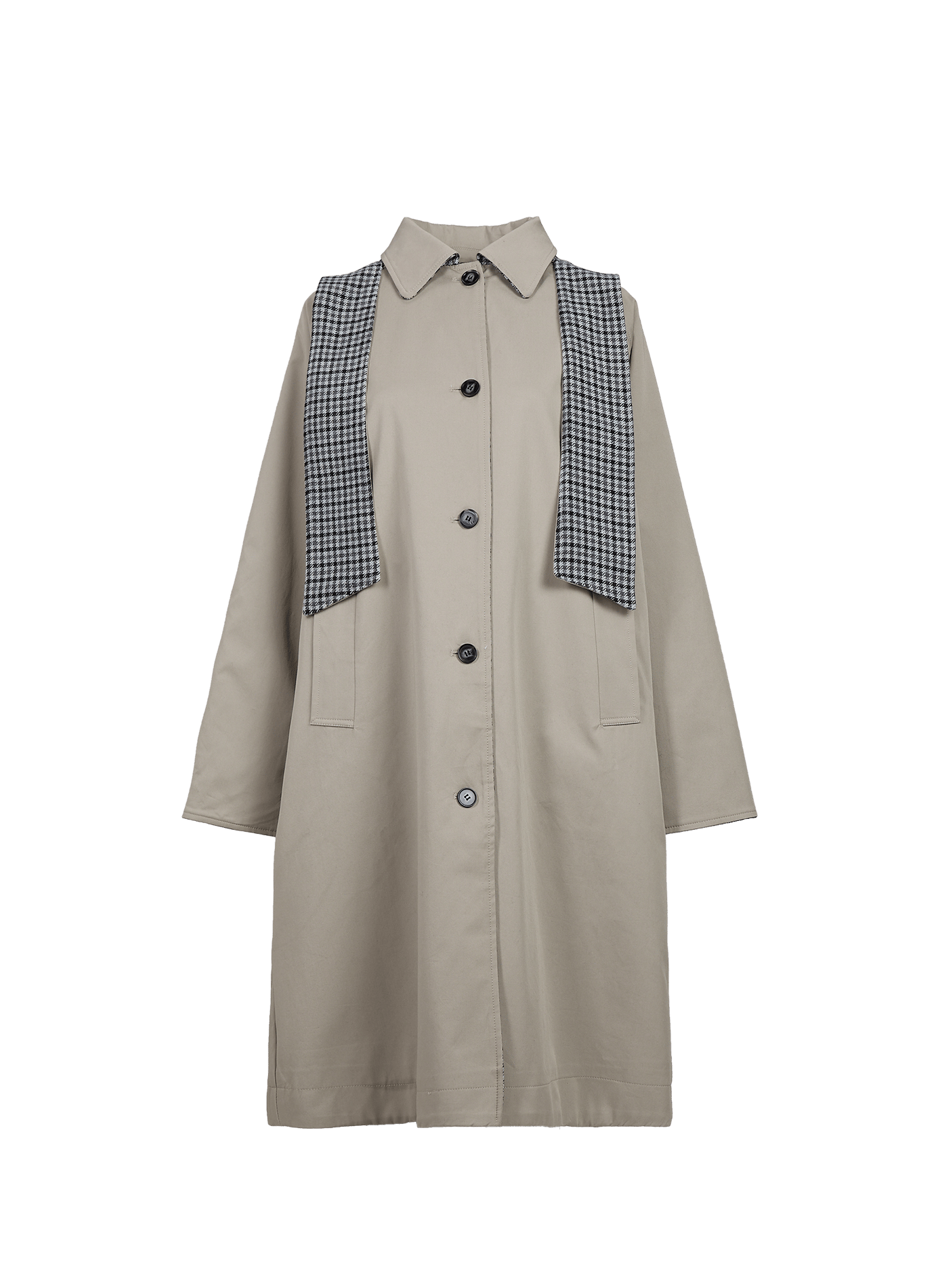 Manteau trench en coton OBJECT Beige