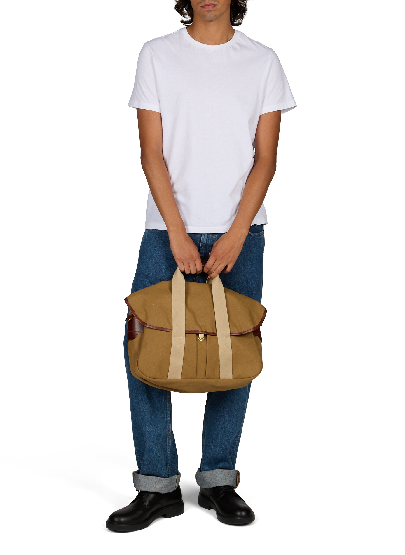 Canvas business Musette bag BLEU DE CHAUFFE Brown