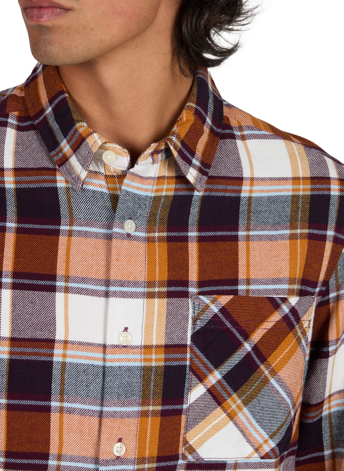 Straight cotton shirt | Brown KNOWLEDGE COTTON Men