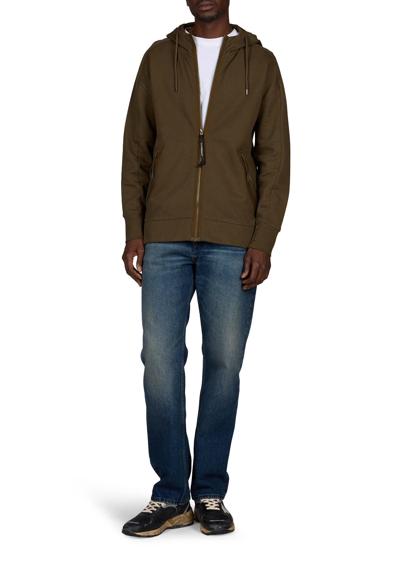 Kapuzenpullover aus Baumwolle mit integrierter Brille CP COMPANY Khaki