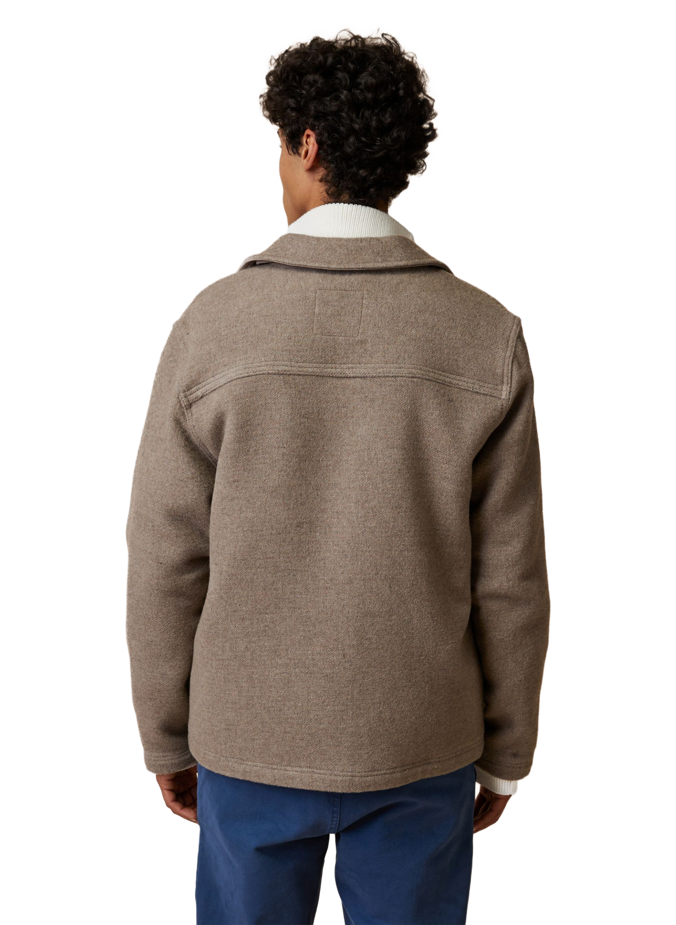 Veste col classique en laine mélangée FAGUO Beige