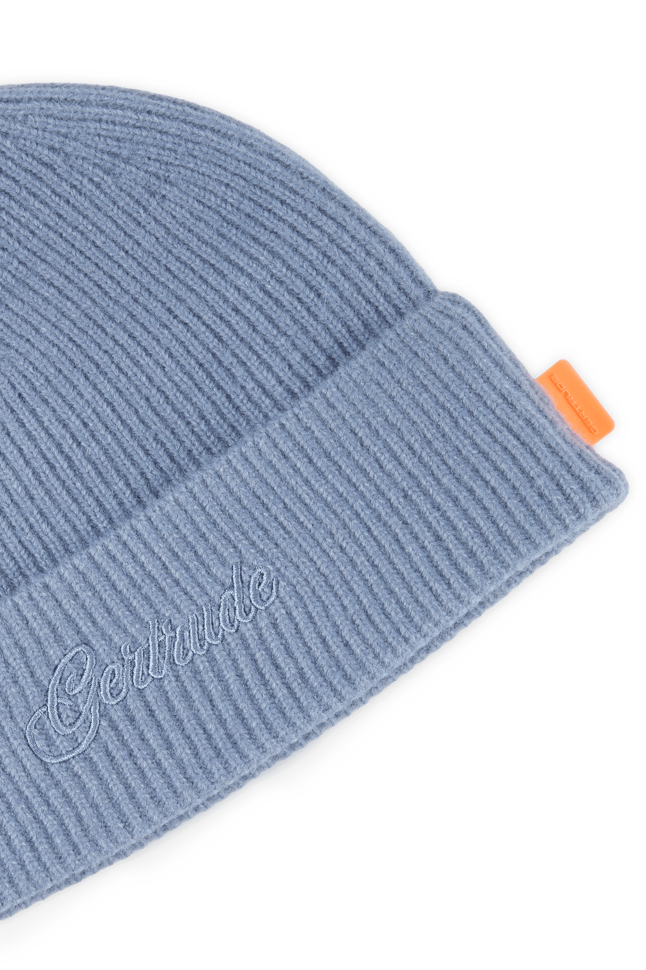 Jadden Mütze mit Logo im Rippstrickdesign GERTRUDE Blau