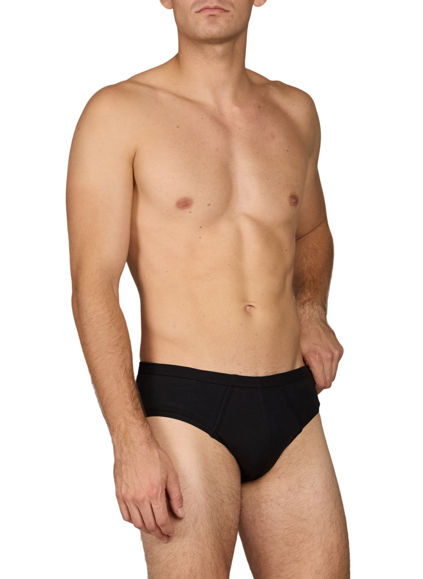 Pack of 3 plain briefs AU PRINTEMPS PARIS Black