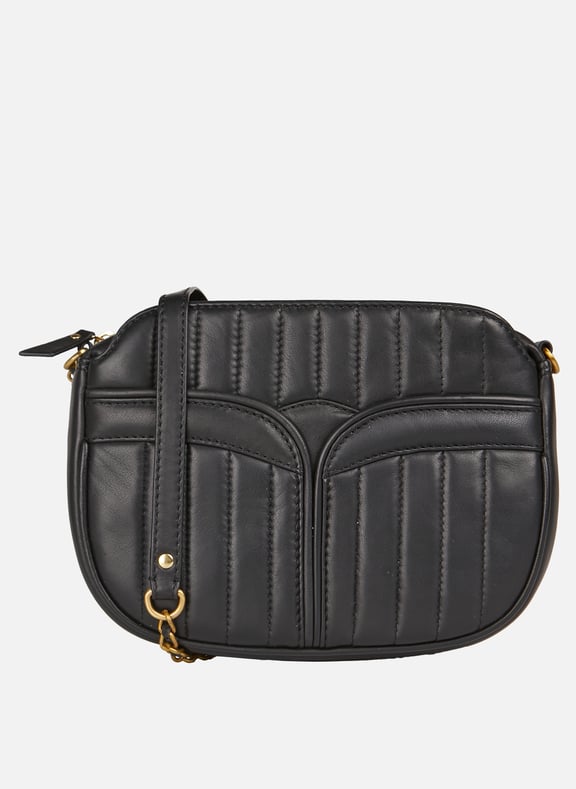 Sac bandoulière en cuir agneau divine Noir by SESSUN SESSUN Sac bandoulière en cuir agneau divine Noir