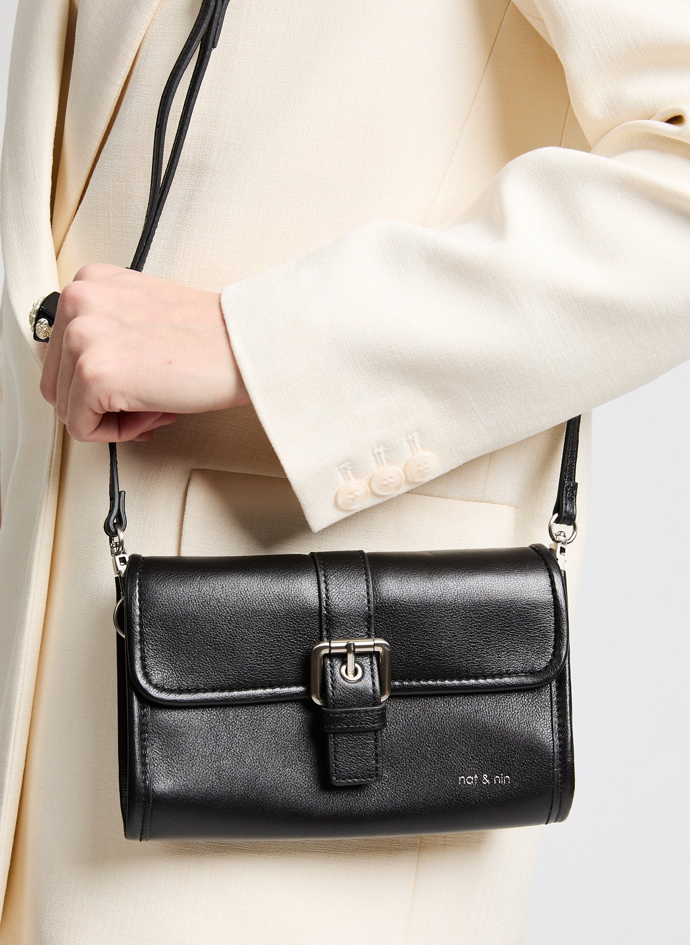 Josie Shoulder Bag NAT &amp; NIN Black