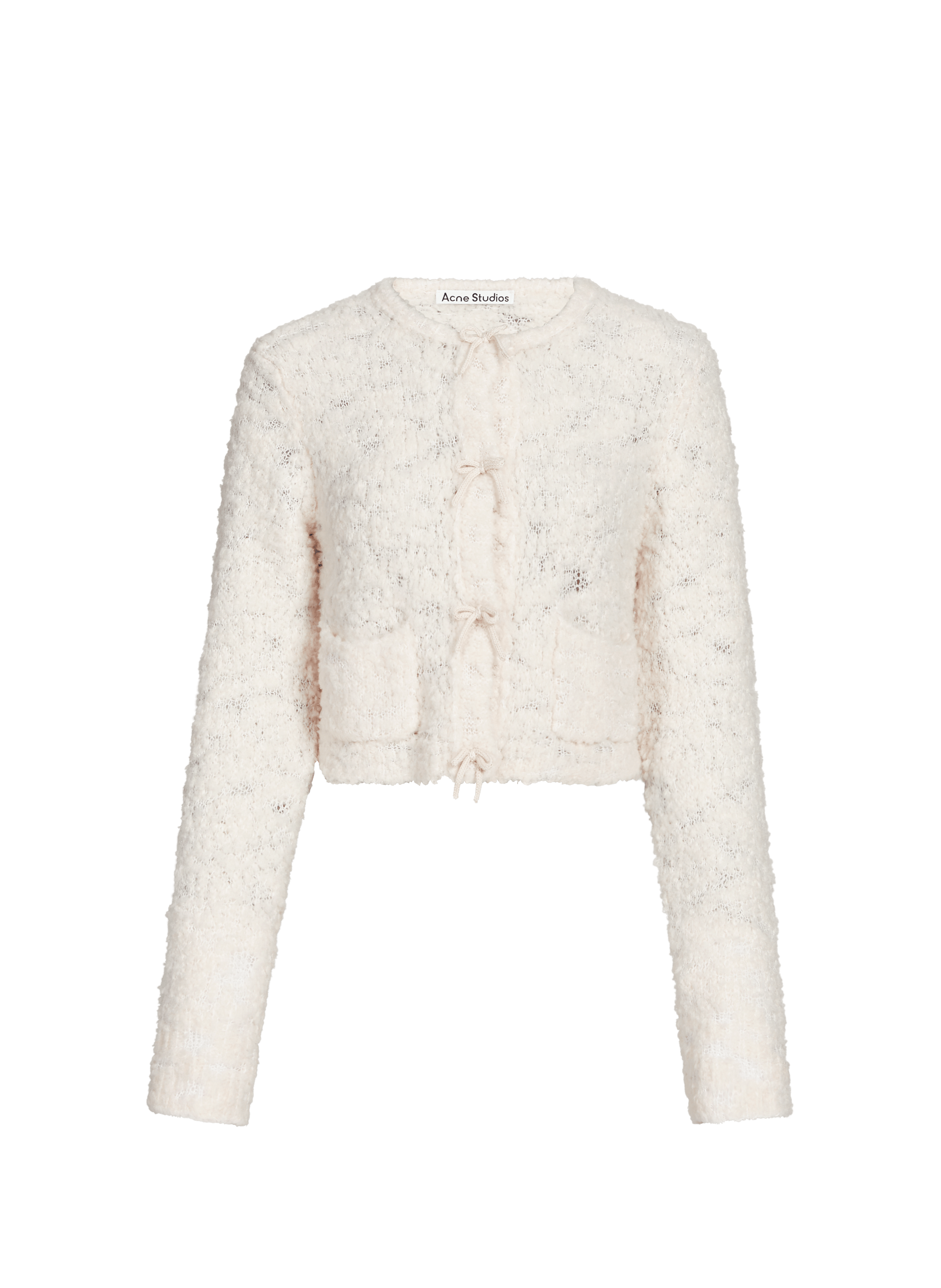 Cardigan with bow in blended wool ACNE STUDIOS Multicolour