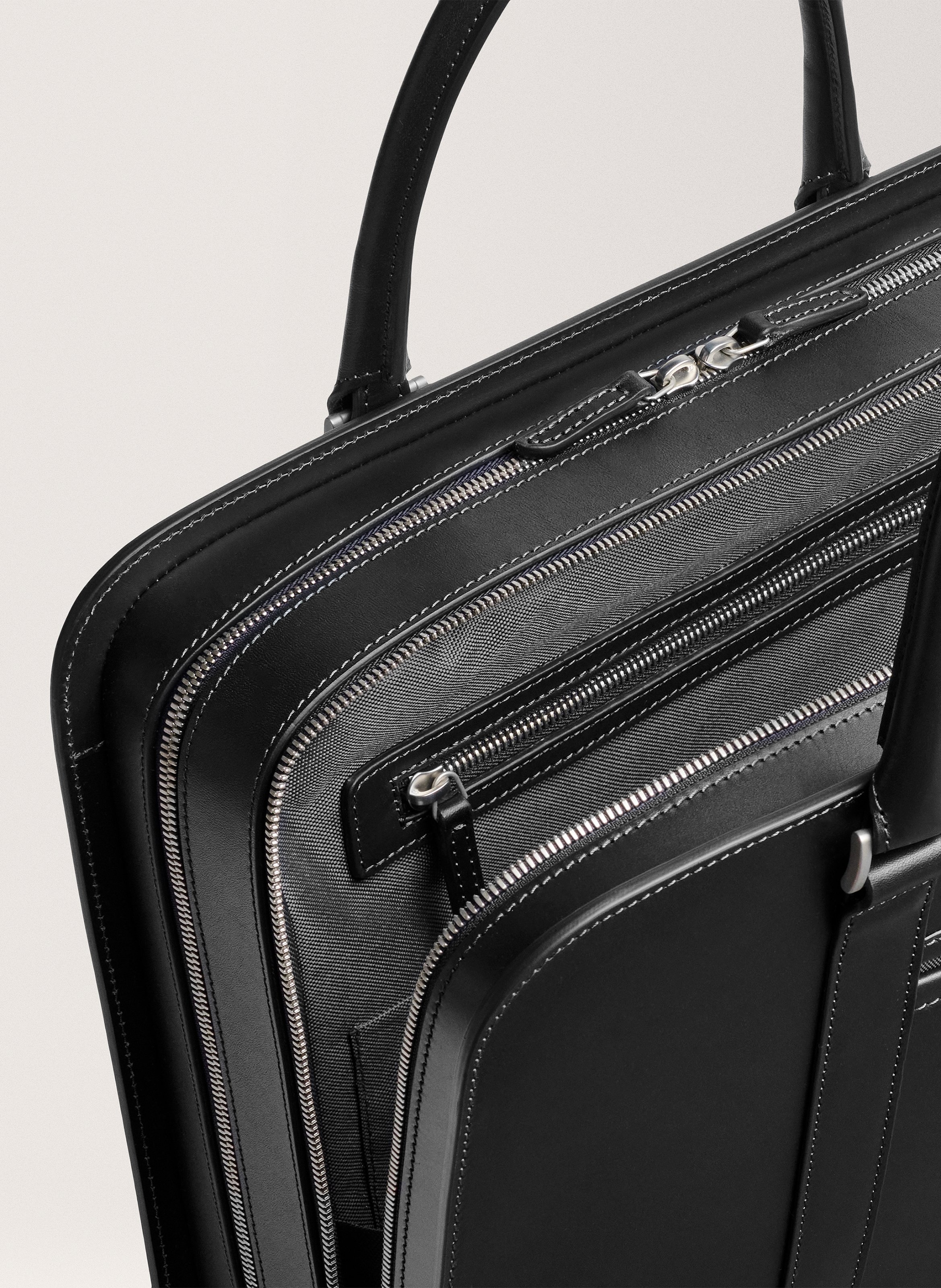 Porte-documents 'Palissy Double' en cuir vachetta CARL FRIEDRIK Noir