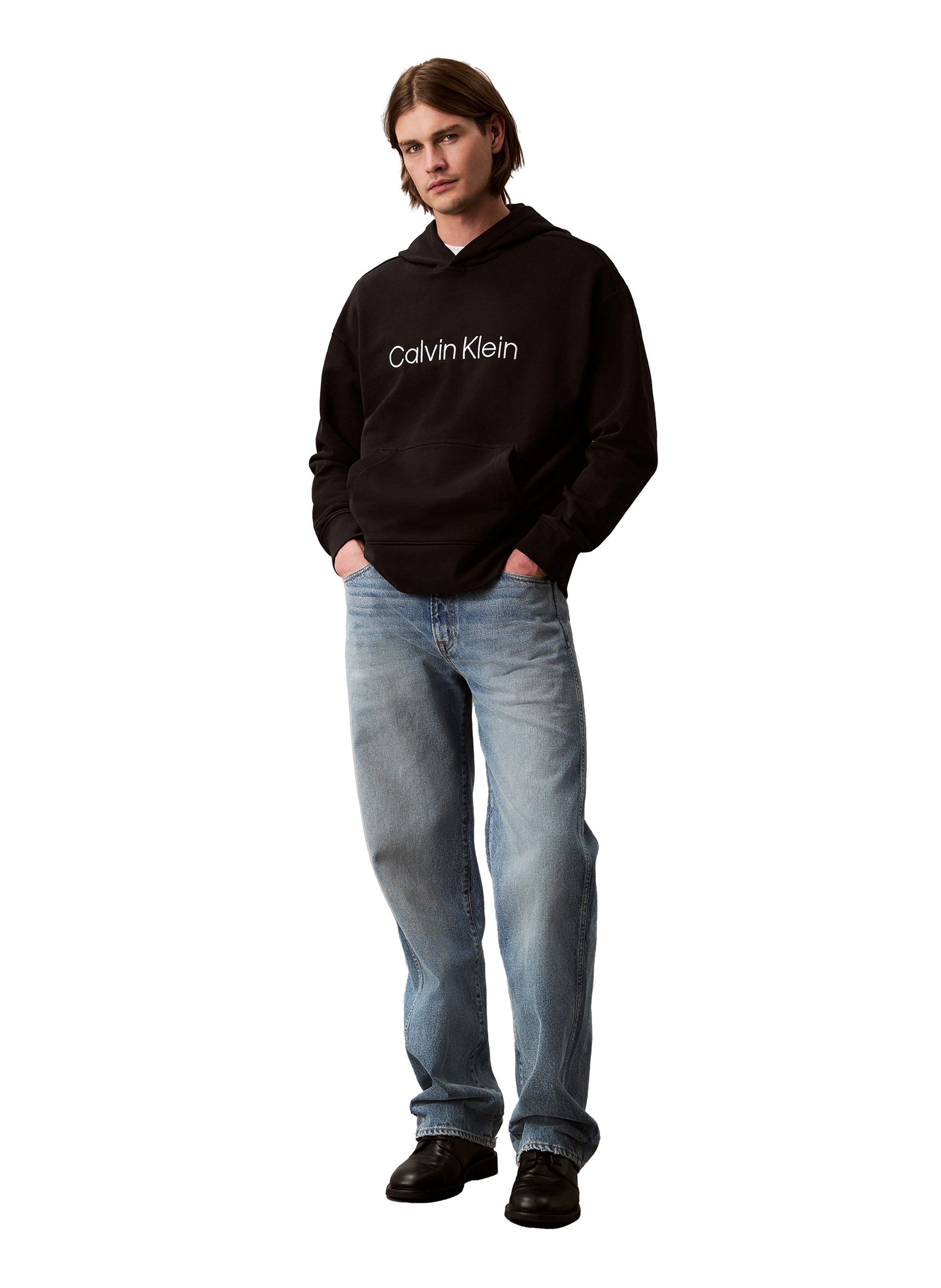 Hoodie en coton CALVIN KLEIN Noir