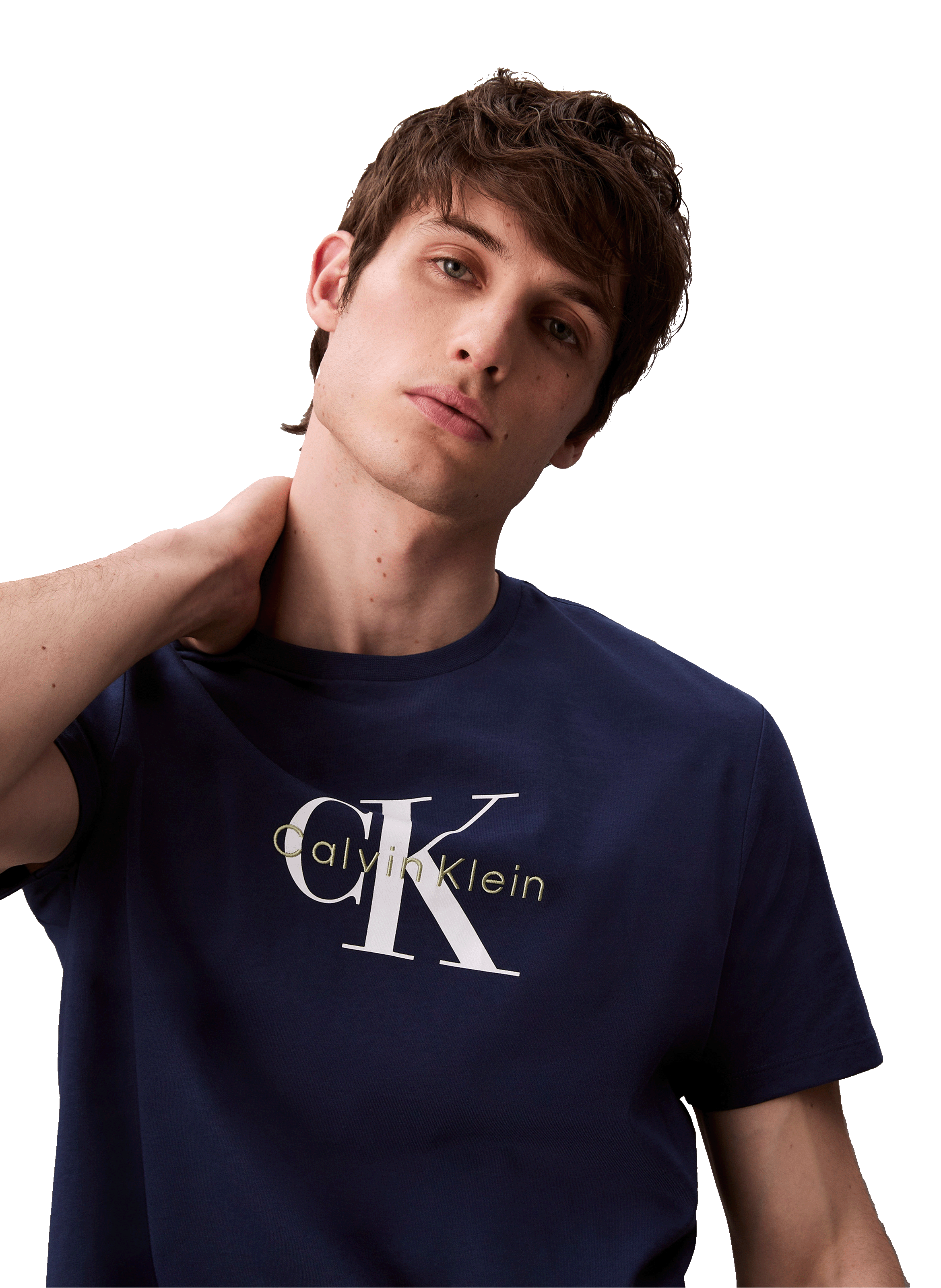 Cotton Logo T-shirt CALVIN KLEIN Blue