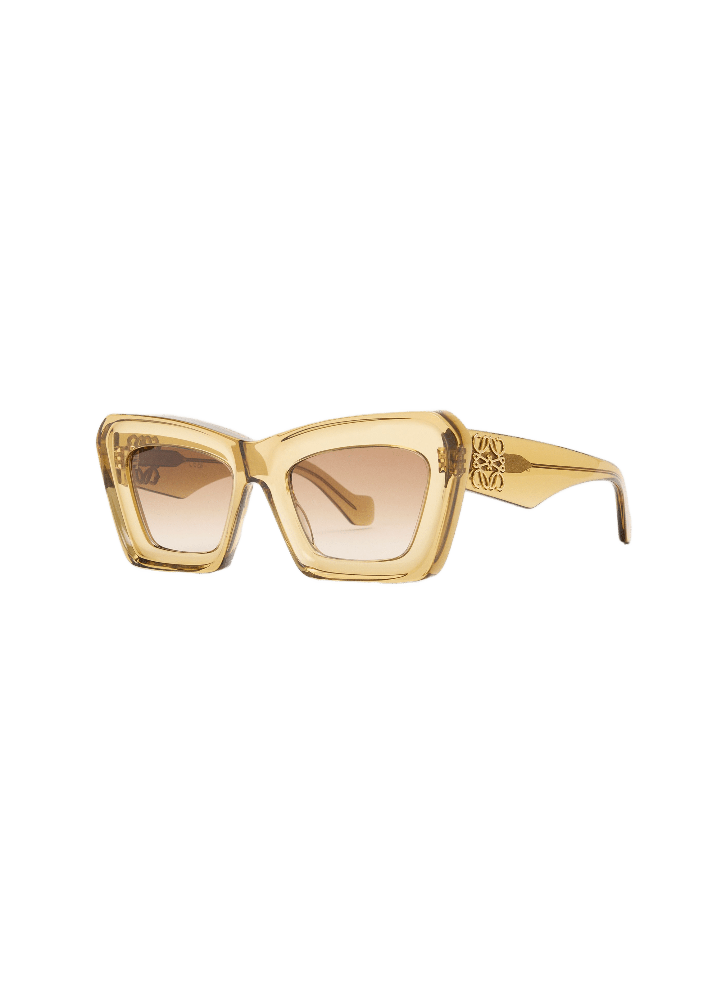 Transparent Beveled Cateye Sunglasses LOEWE Yellow