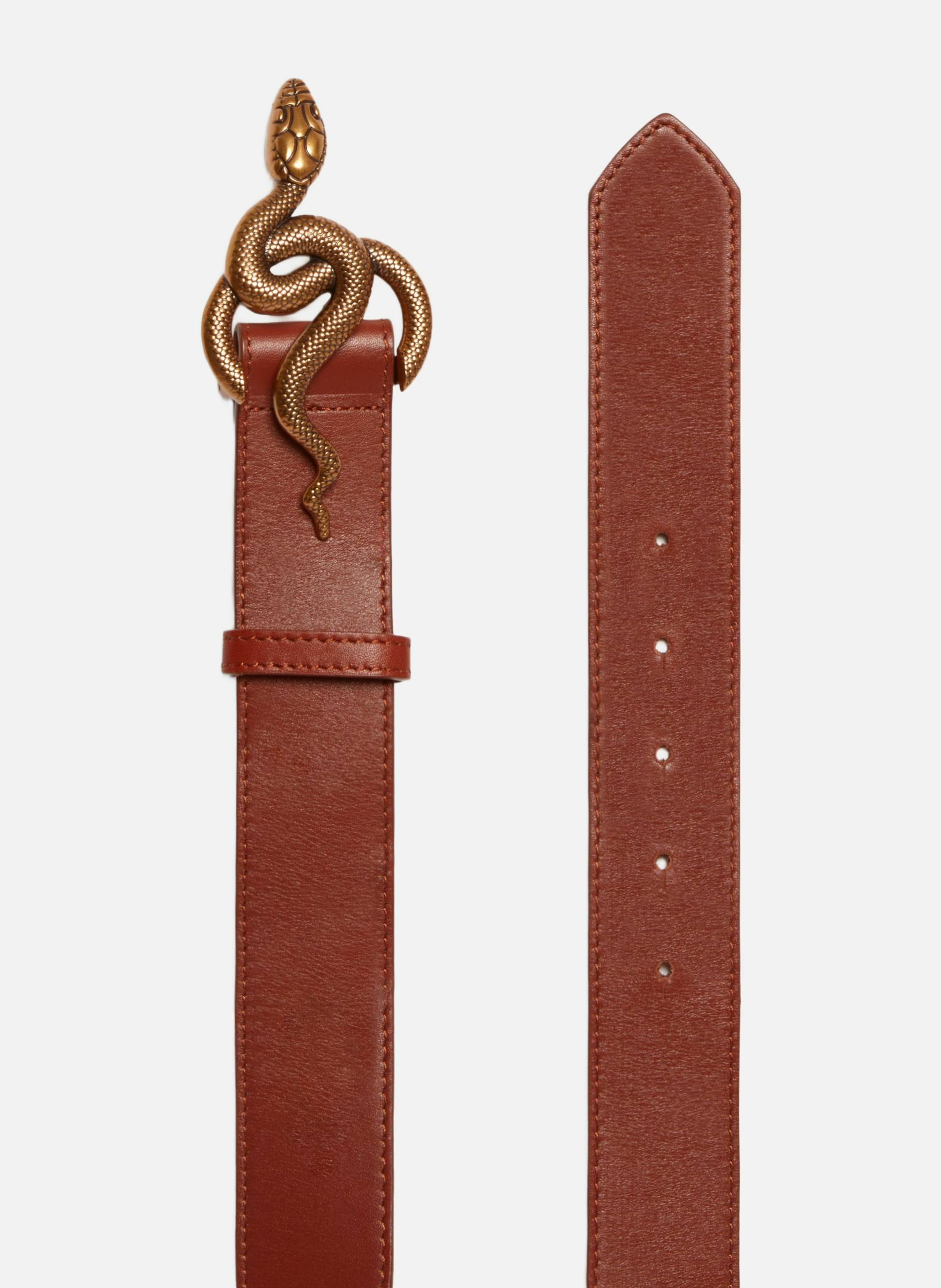 Ceinture cléo 35mm en cuir VANESSA BRUNO Marron