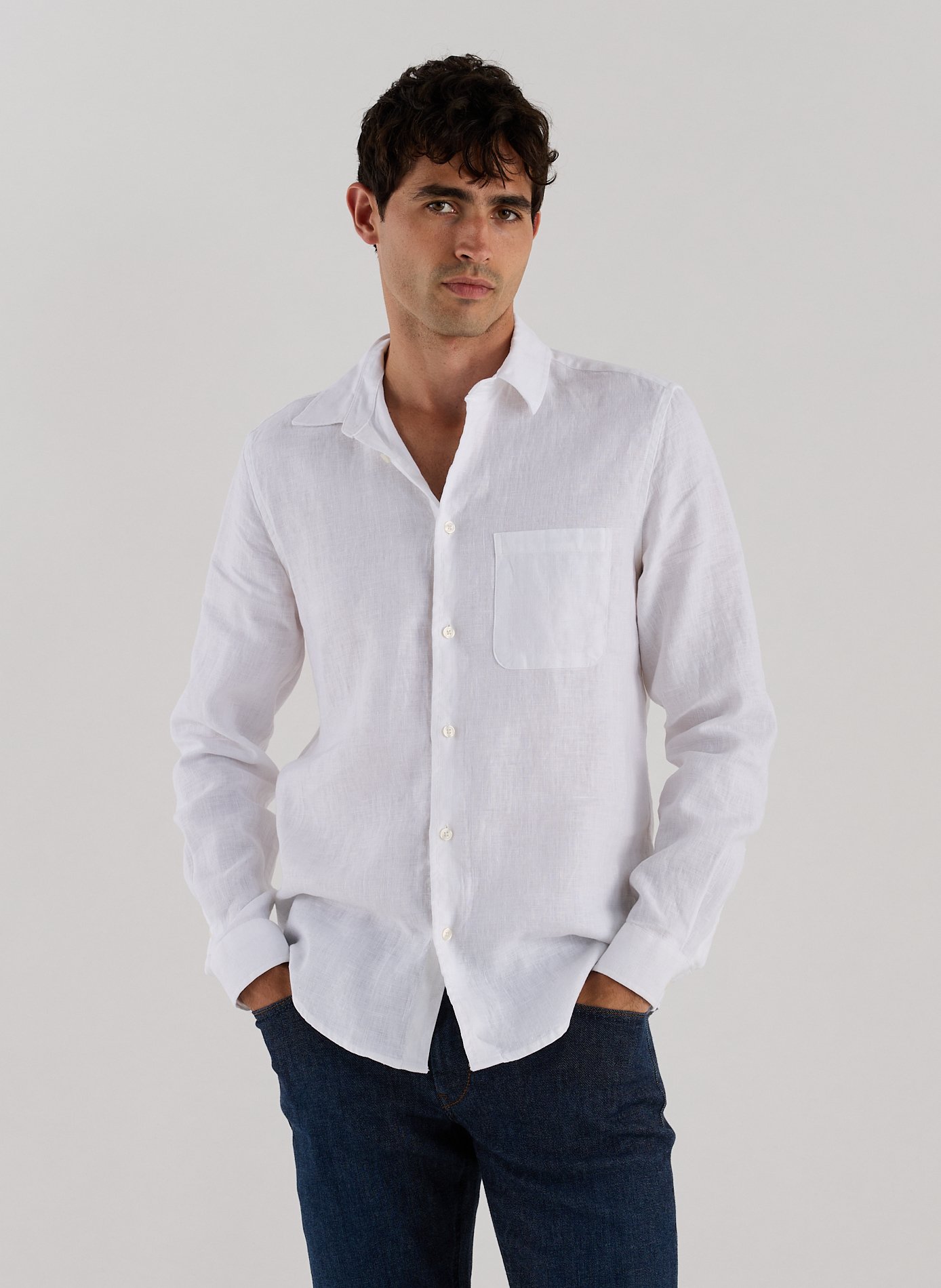 Linen shirt SAMSOE SAMSOE White
