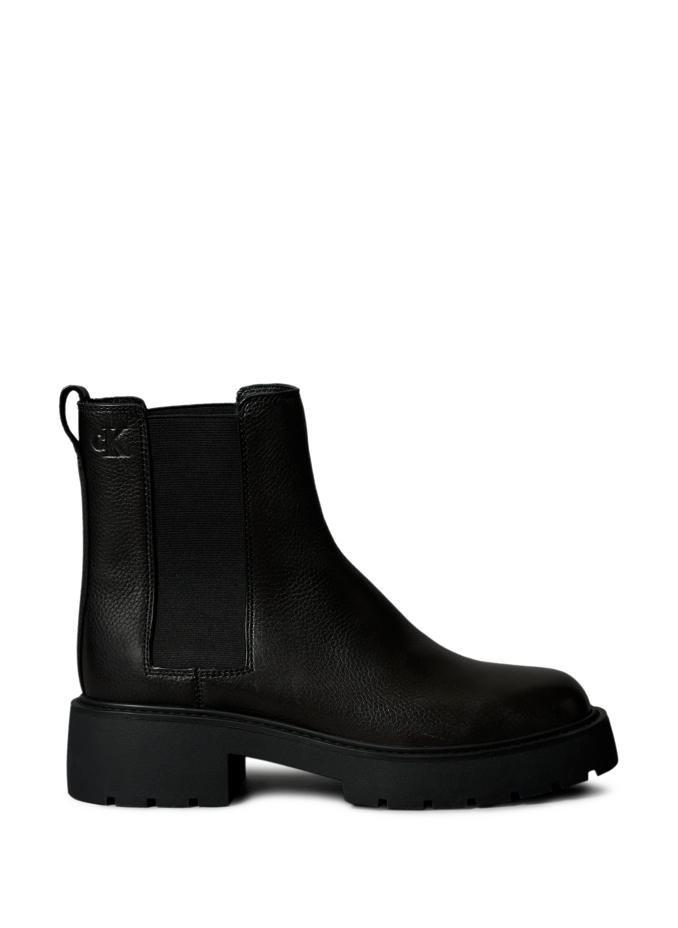 Lederstiefeletten CALVIN KLEIN Schwarz