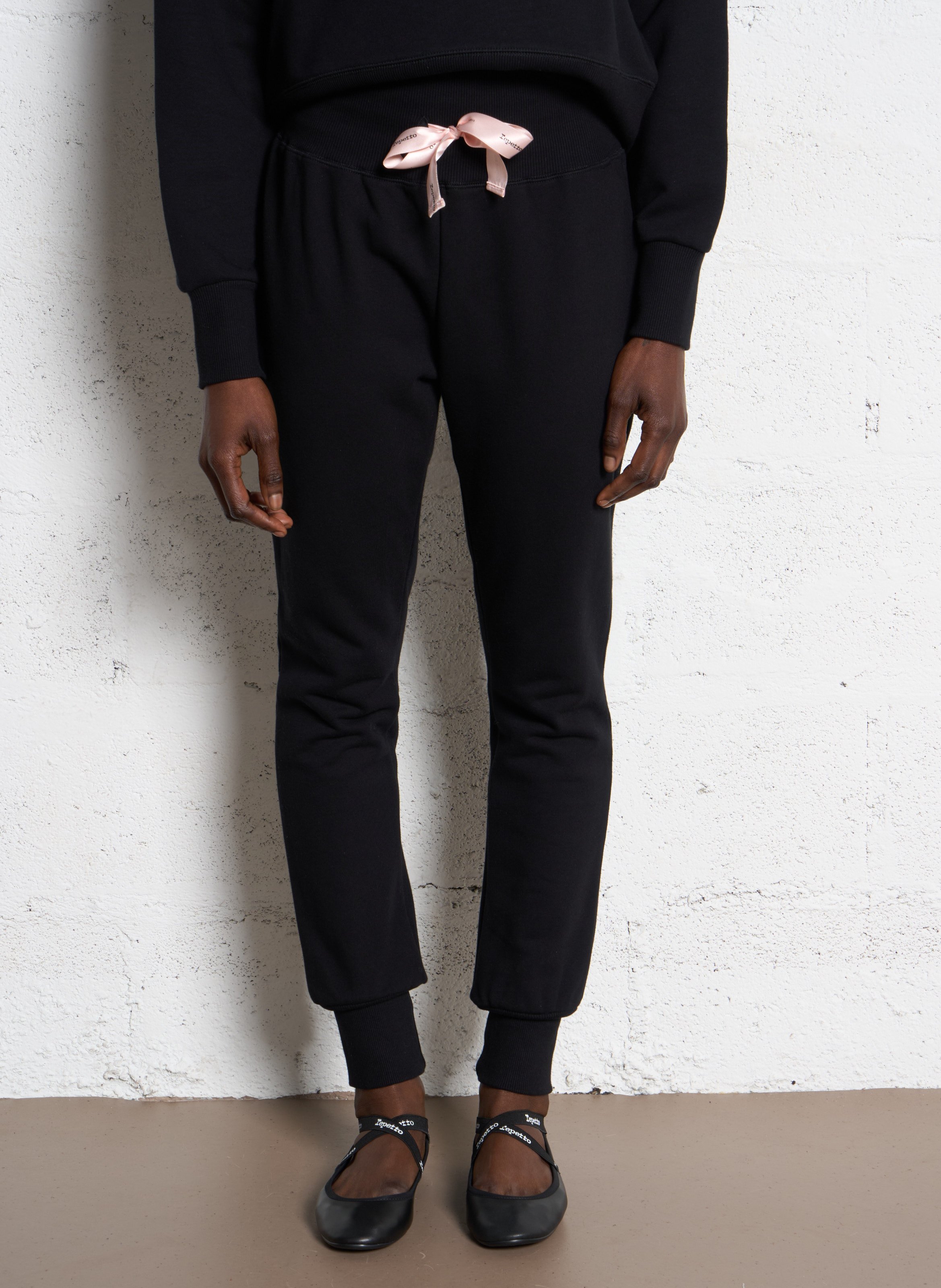 Jogging ajusté taille haute en molleton REPETTO Noir