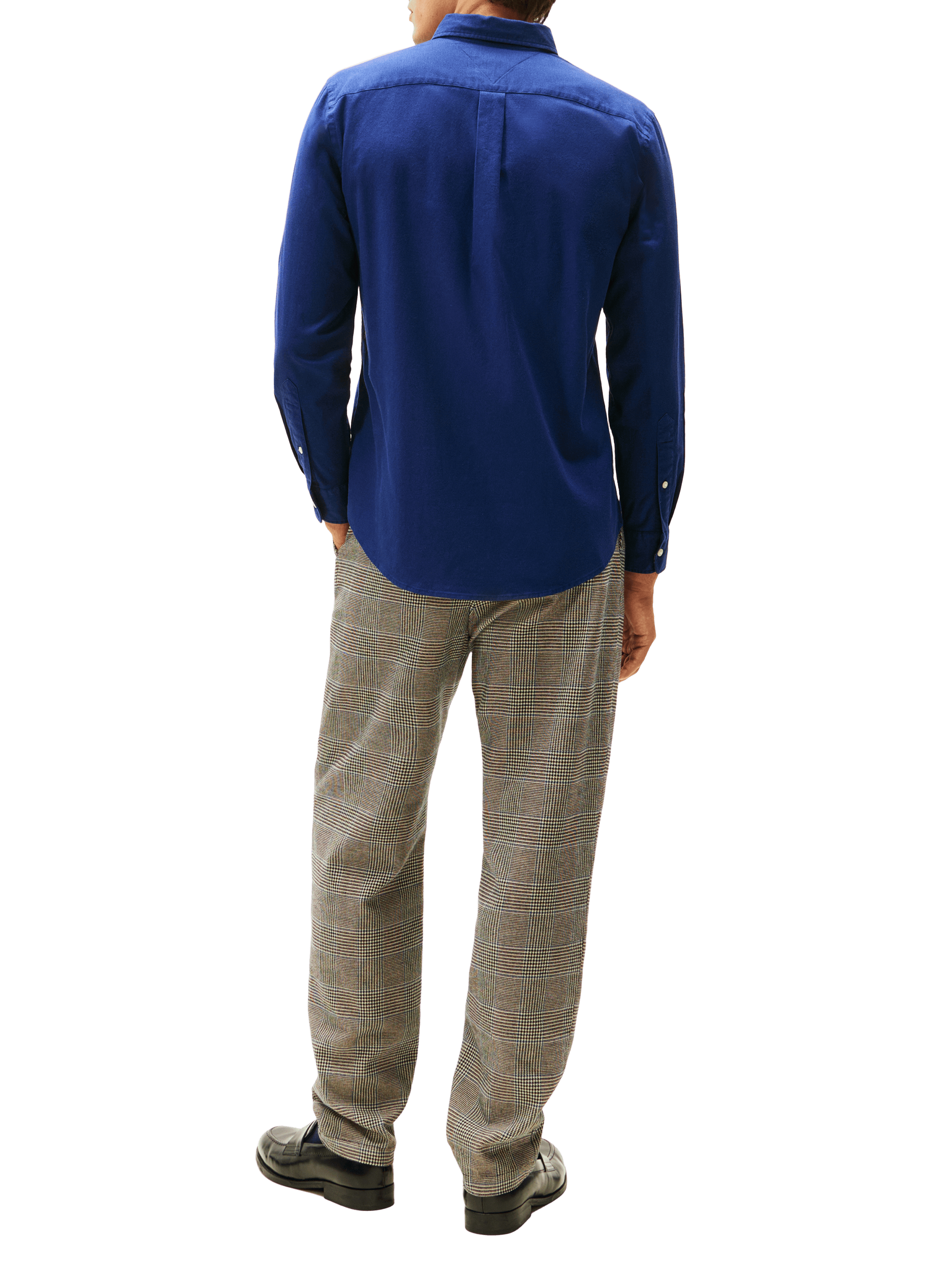 Shirt with American collar in blended cotton TOMMY HILFIGER Blue