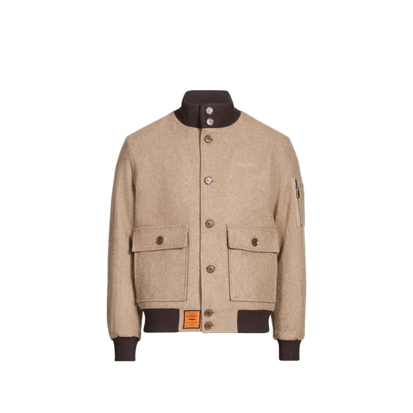 Bombers Original Blouson Uni En Laine Mélangée In Brown