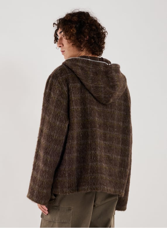 Hoodie with blended wool hood | Brown by OUR LEGACY Hoodie with blended wool hood Brown