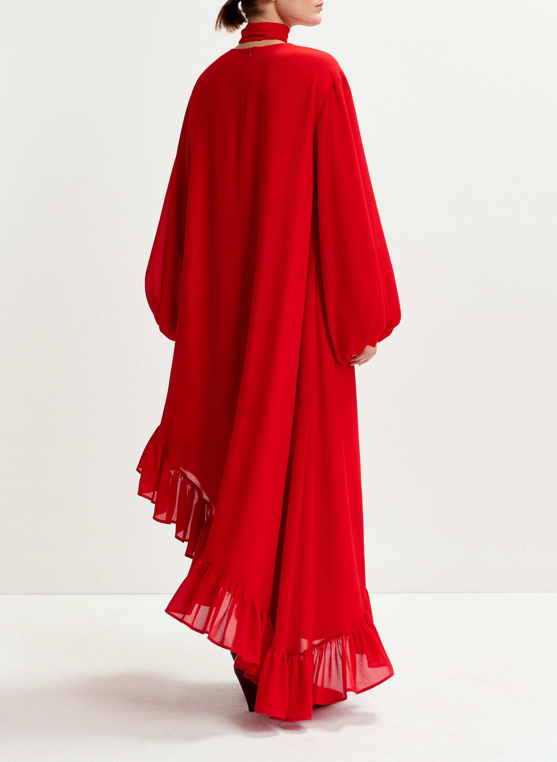 Robe longue en fibres recyclées mélangées Iflower ESSENTIEL ANTWERP Rouge