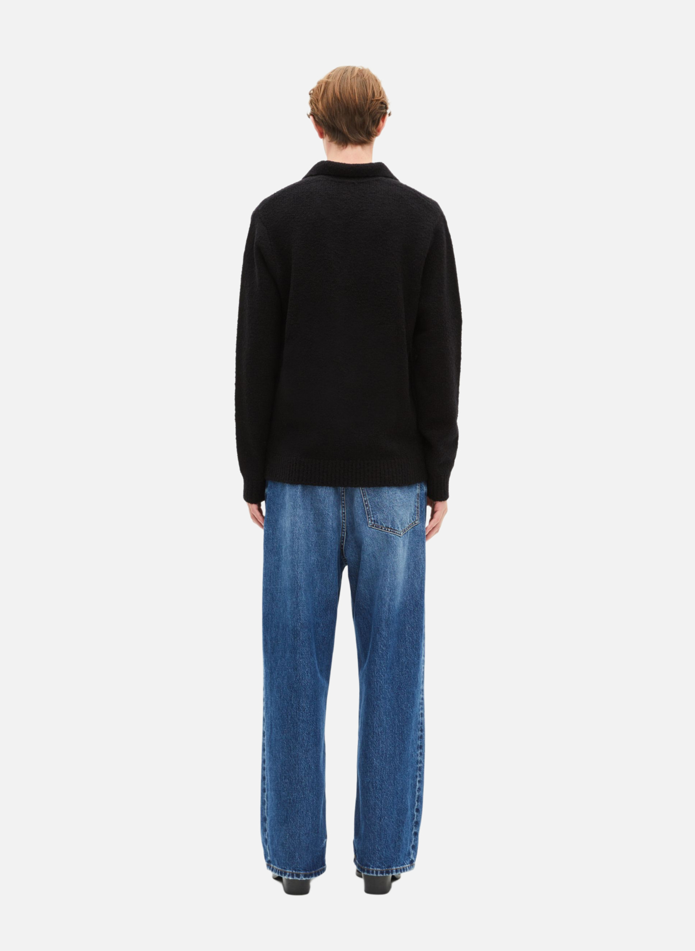 Pull col tunisien en laine THE KOOPLES Noir