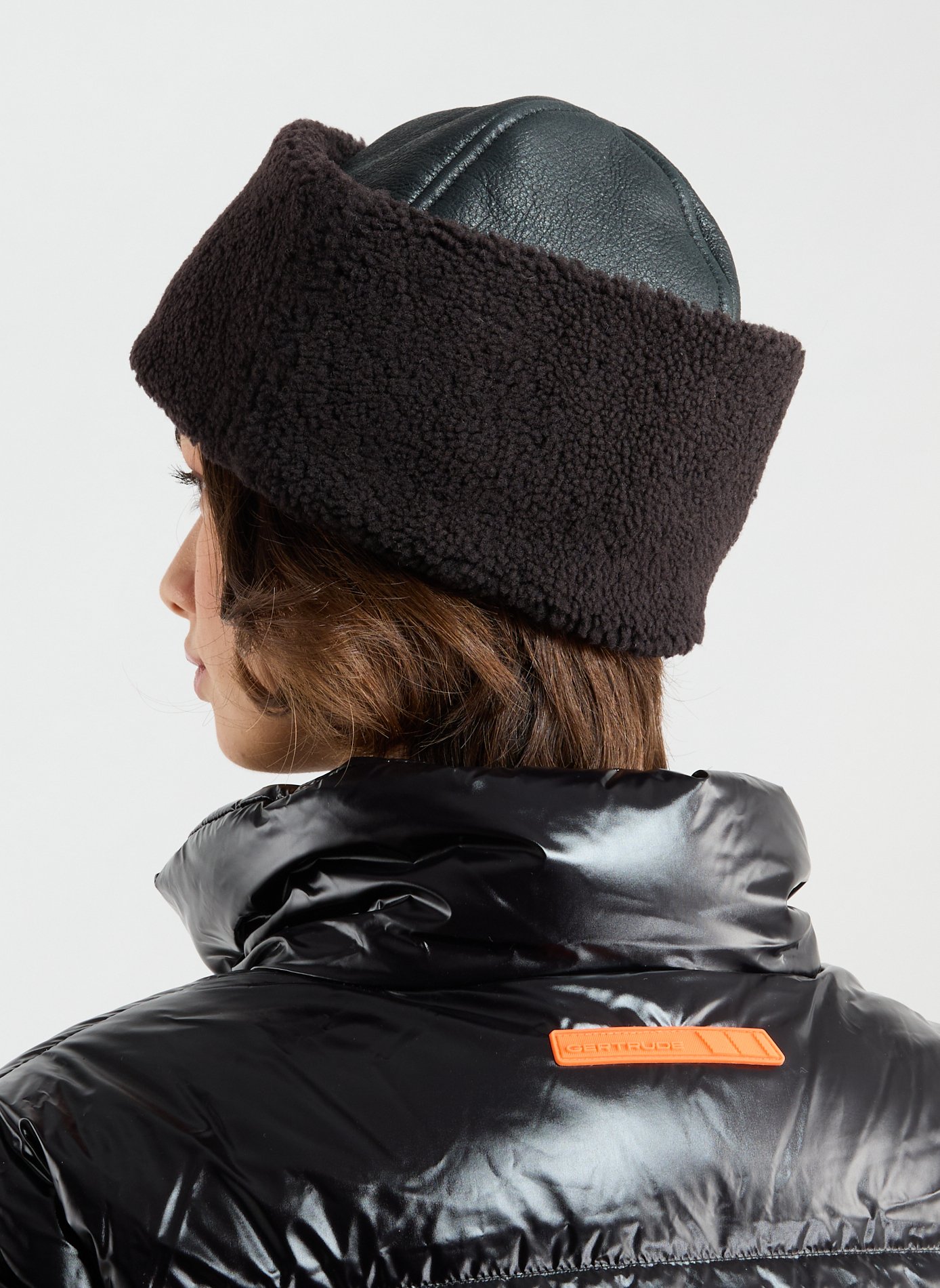 Leather beanie OUR LEGACY Brown