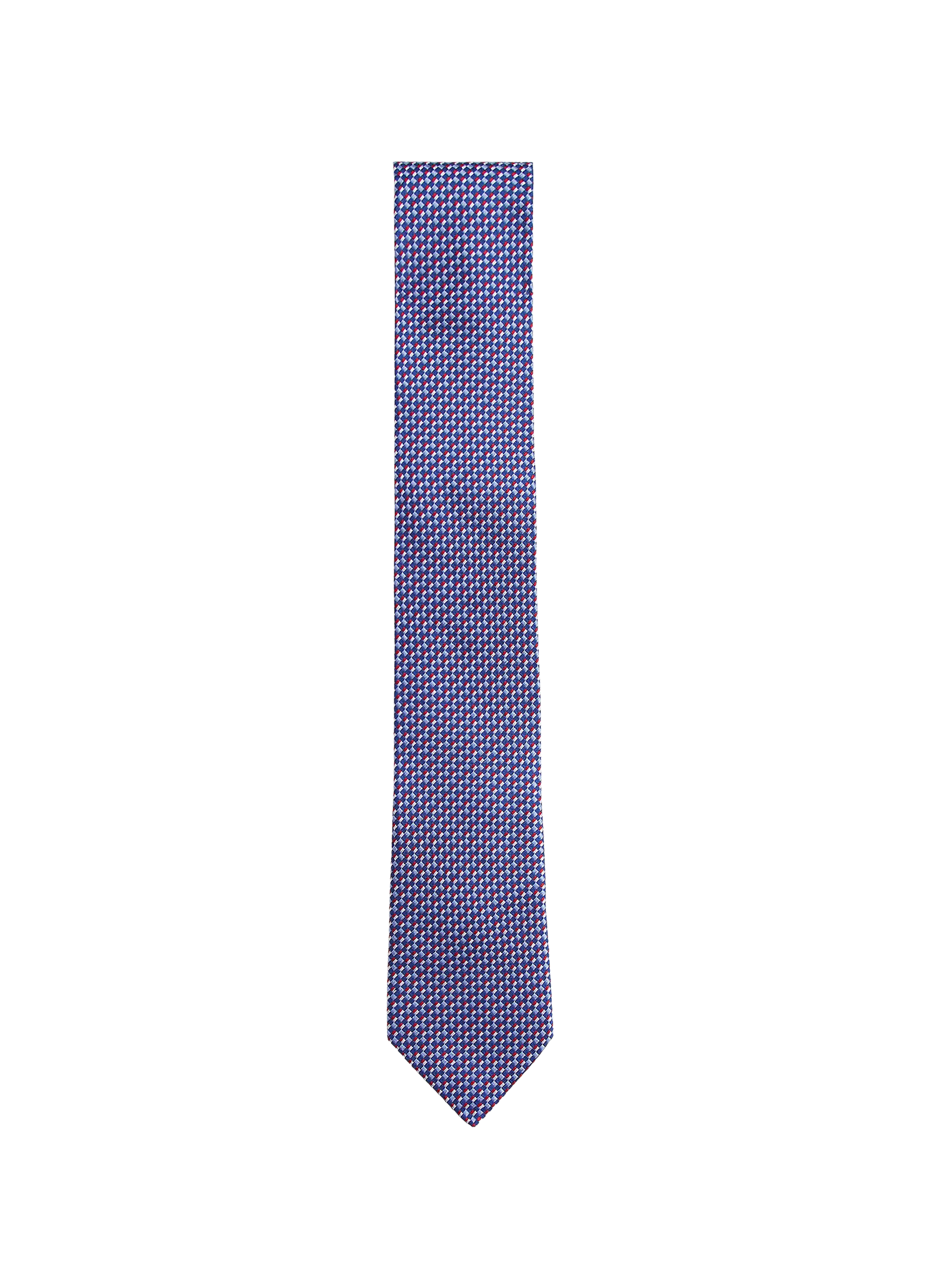TOMMY HILFIGER Printed silk tie Blue