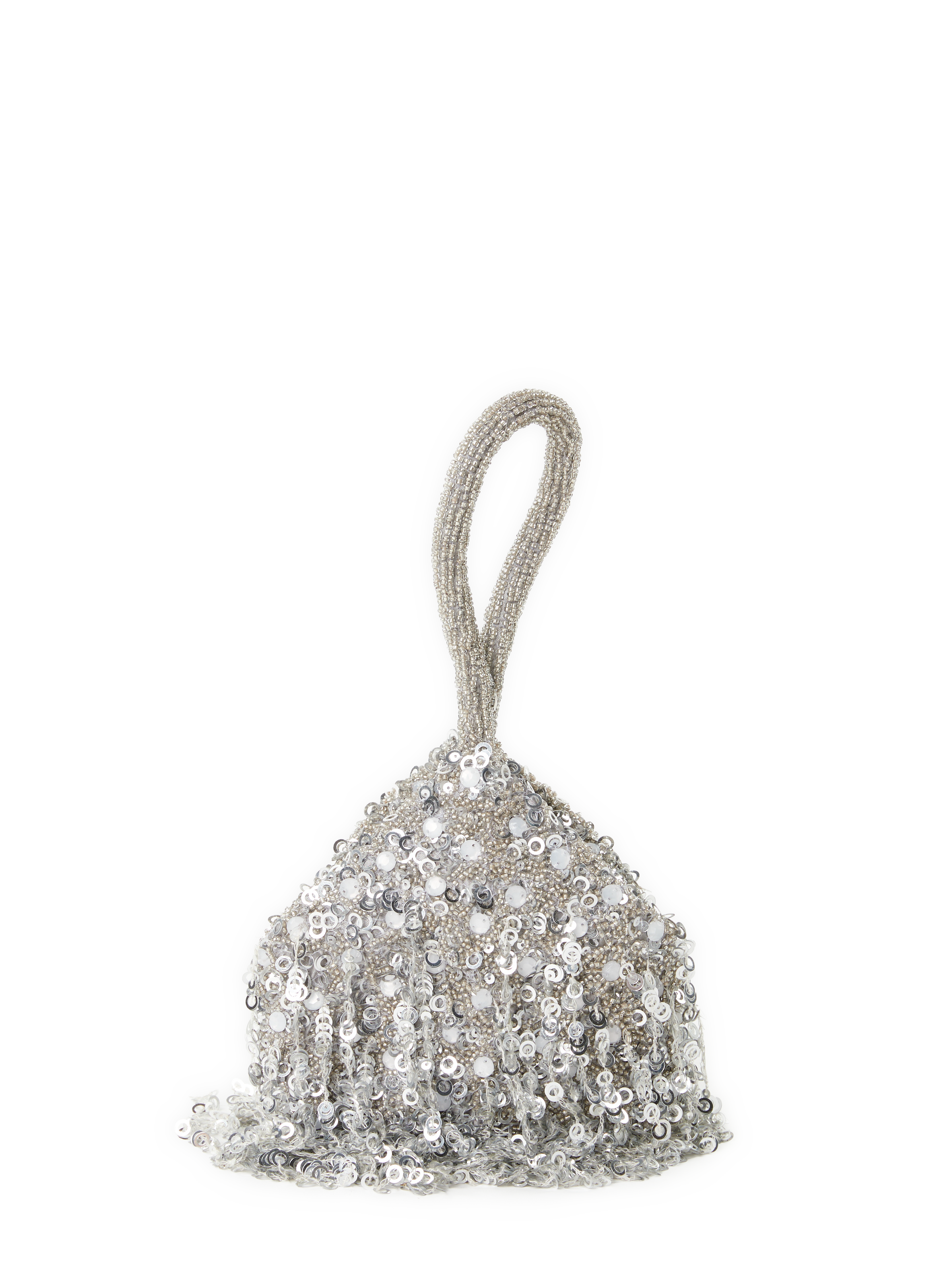 TOPSHOP Sac à  main en sequin Argent