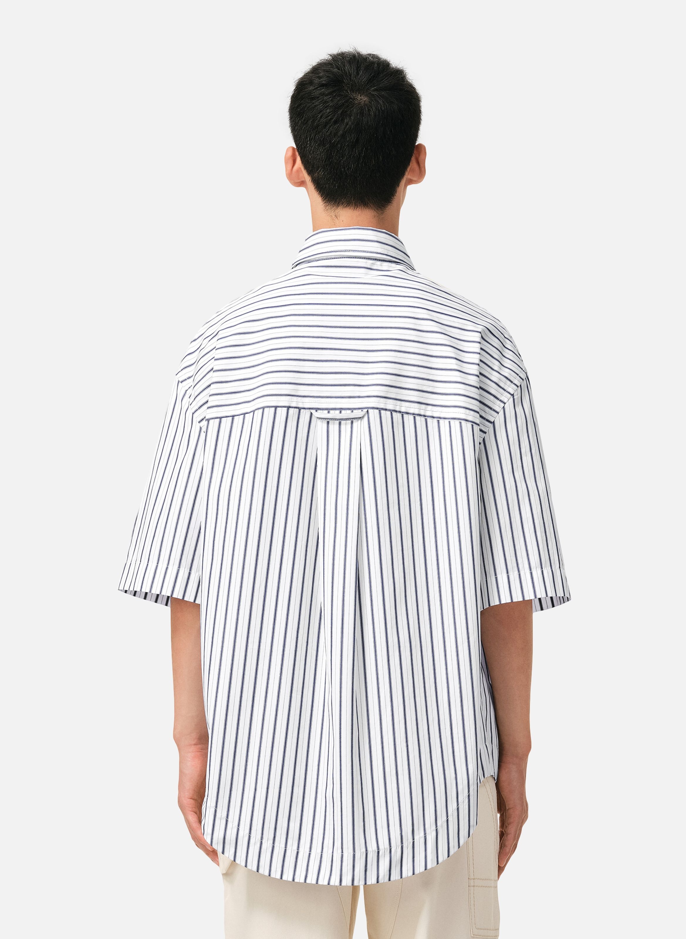 Chemise rayée manches longues ami de coeur unisexe en coton AMI PARIS Blanc