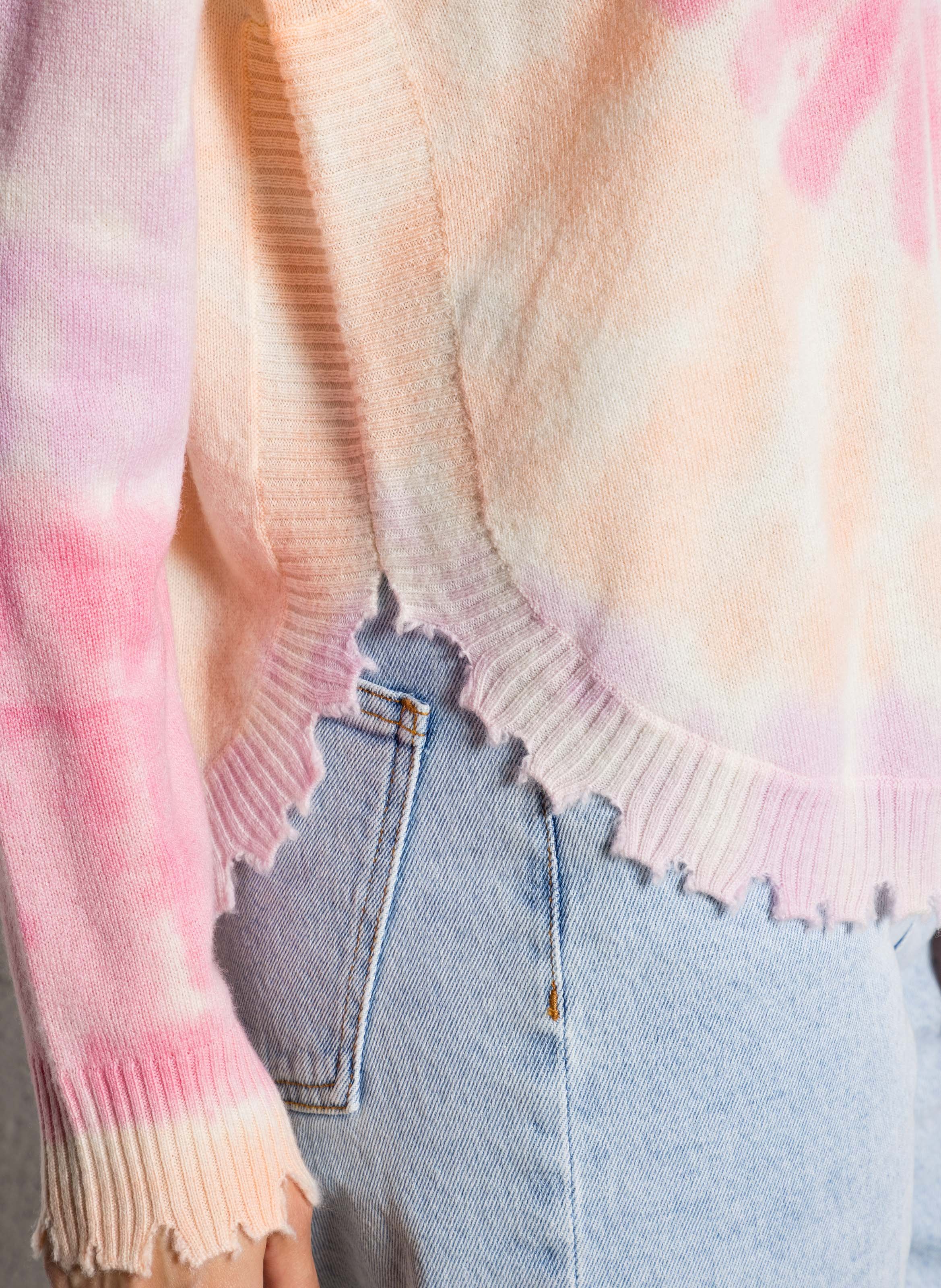 Pull tie-and-dye en cachemire mela sunny KUJTEN Rose