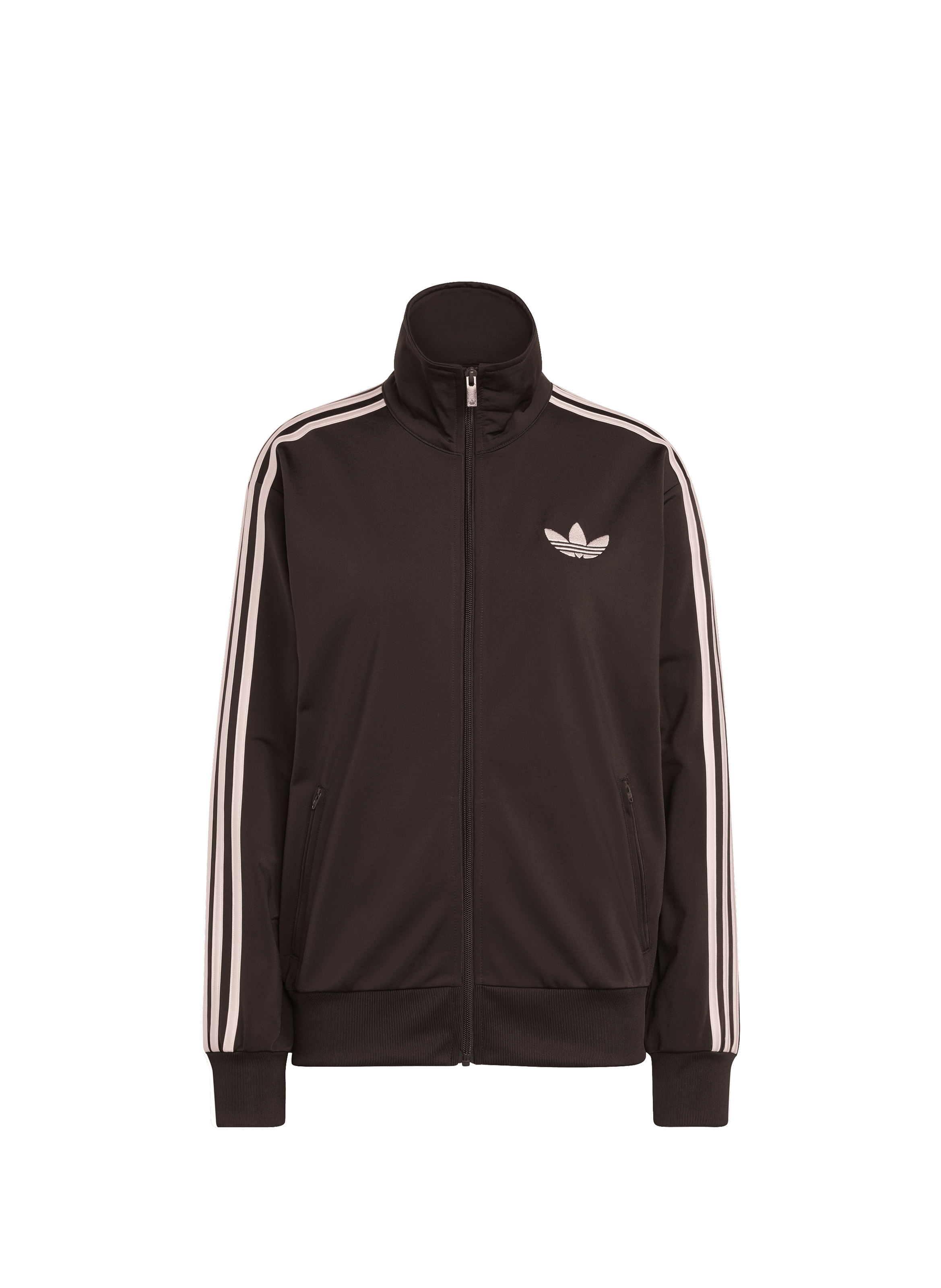 Zip-up track jacket with logo ADIDAS Brown