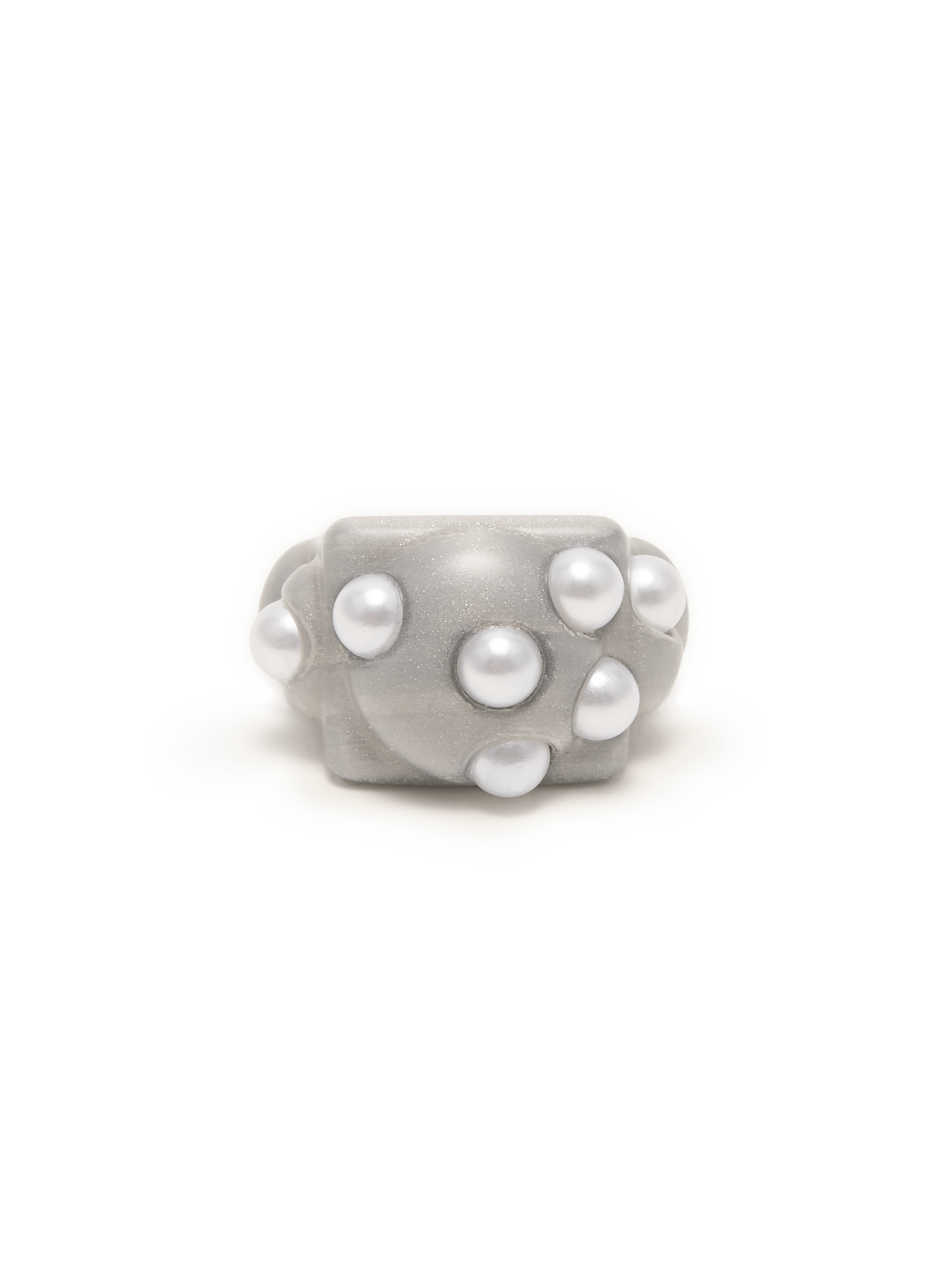 Multi-bead ring LA MANSO Grey