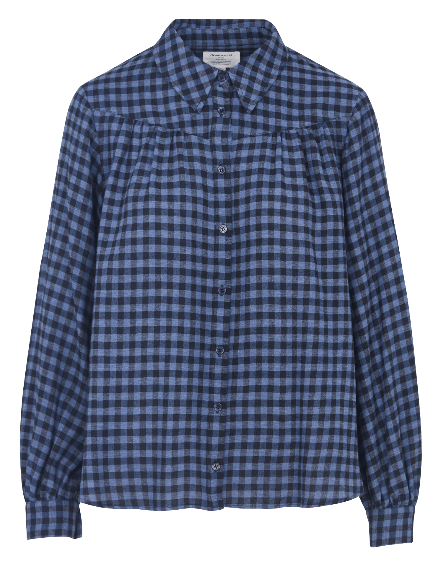 Chemise oversize col classique à carreaux dania MAISON 123 Bleu