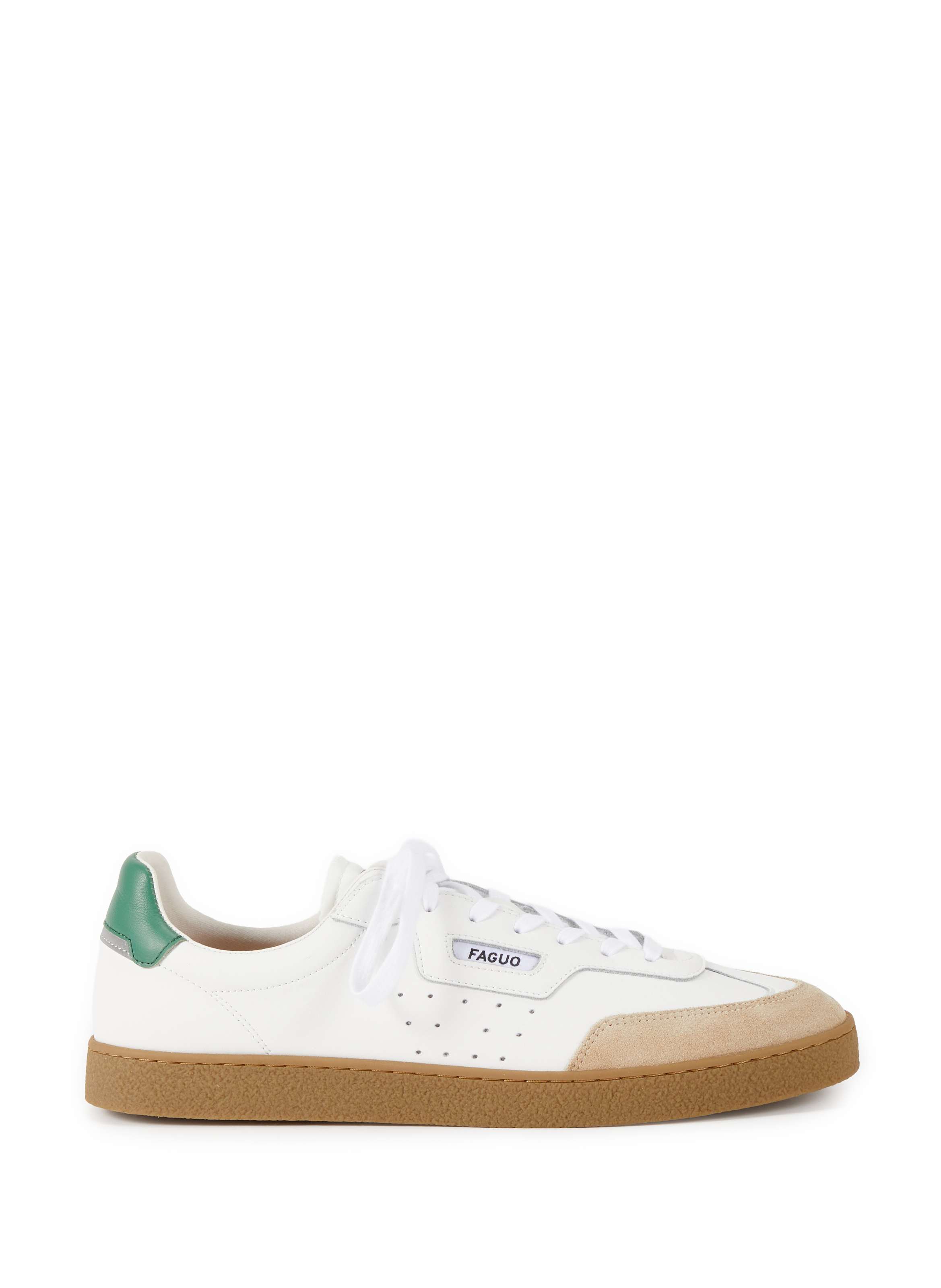 Baskets Lumbo en cuir mélangé FAGUO Blanc