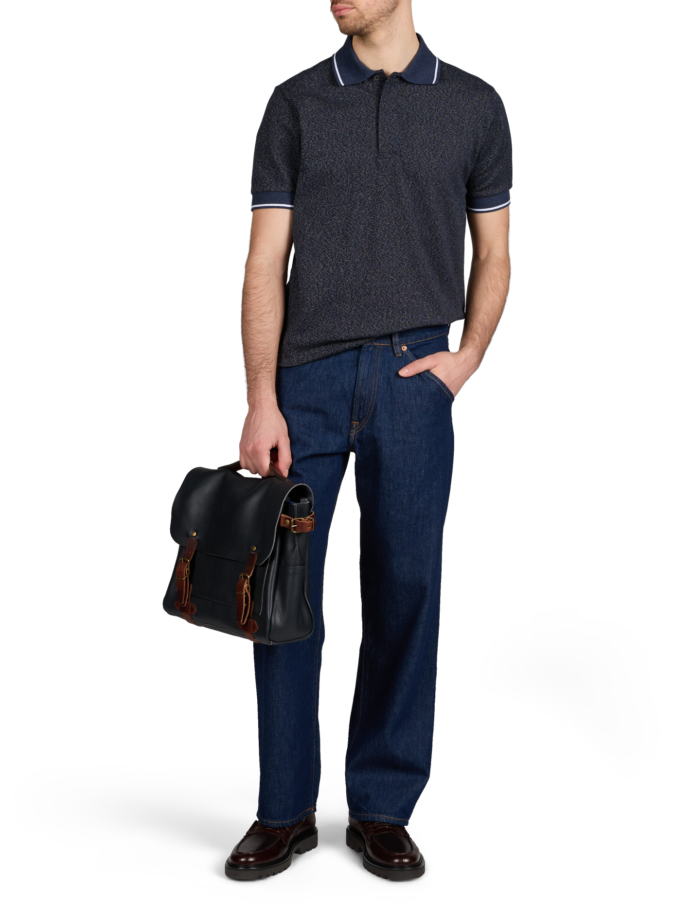 Porte-documents en cuir BLEU DE CHAUFFE Bleu