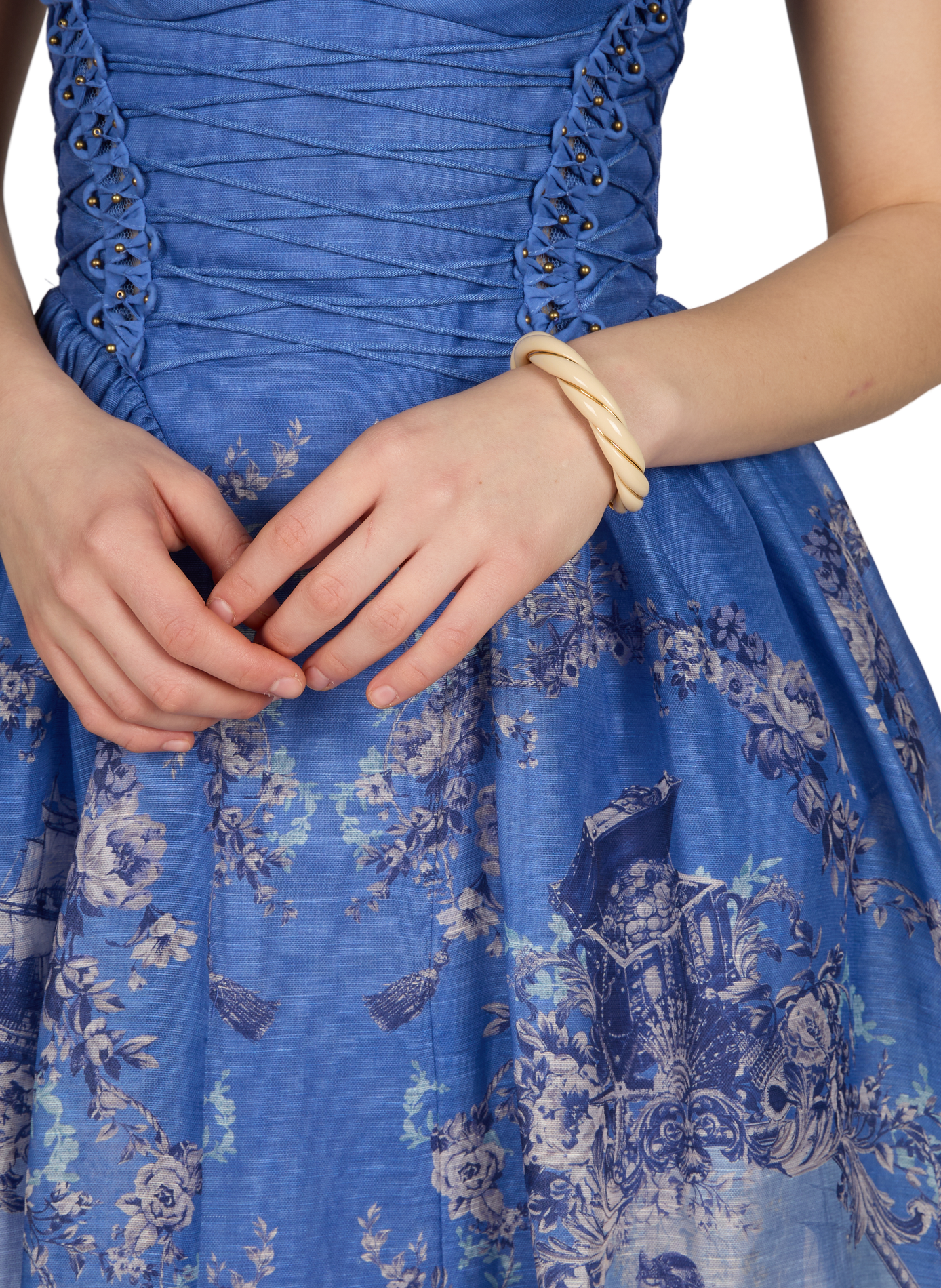 Bracelet torsadé rigide AURELIE BIDERMANN Blanc