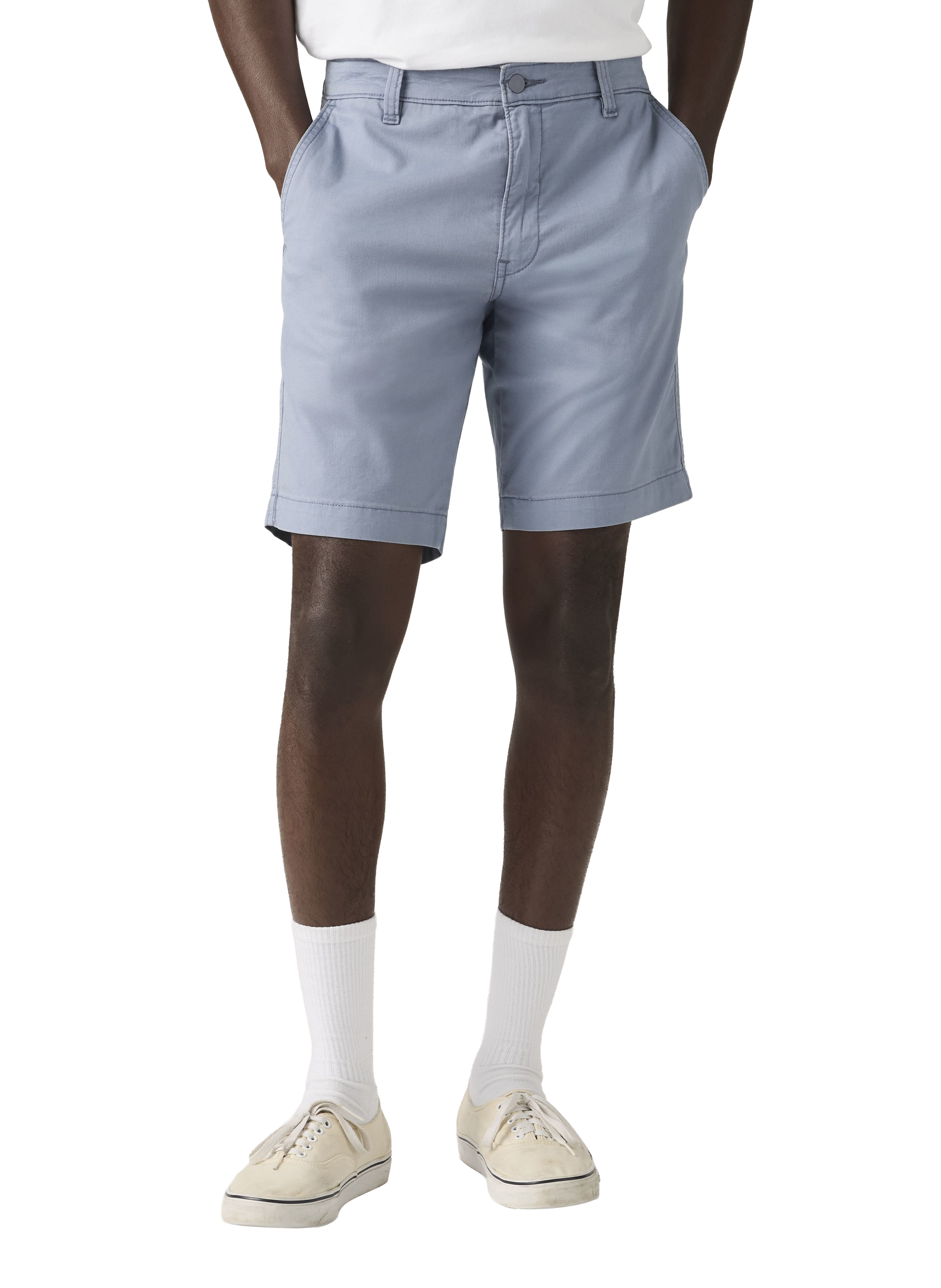 Short droit en coton et lin mélangés LEVI'S Bleu