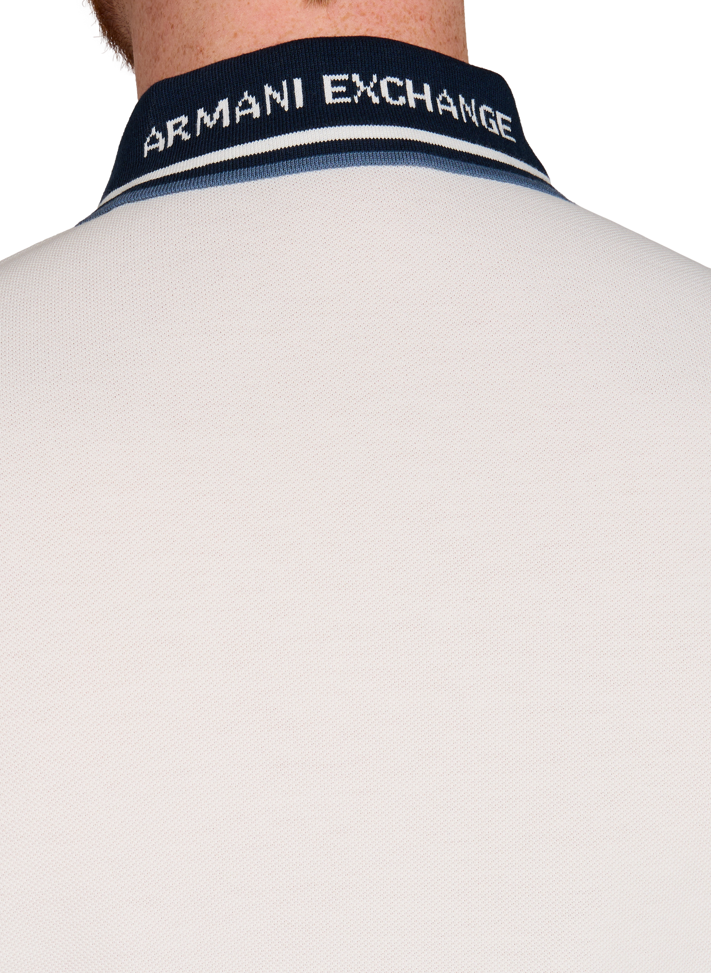 Polo à manches courtes en coton ARMANI EXCHANGE Blanc