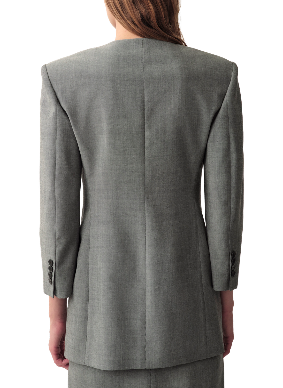 Veste blazer Parker en laine Calvin Klein Collection Gris
